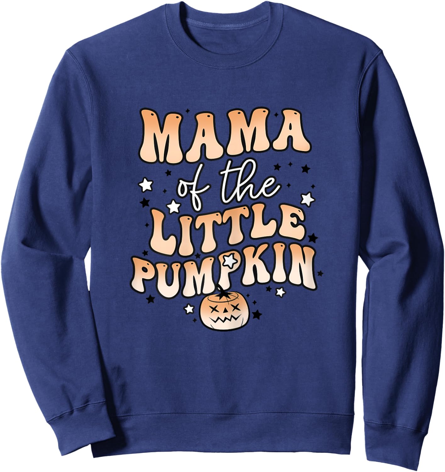 Mama of the Little Pumpkin Halloween Cute Family Matching Sweatshirt - Sweatshirt | Navy