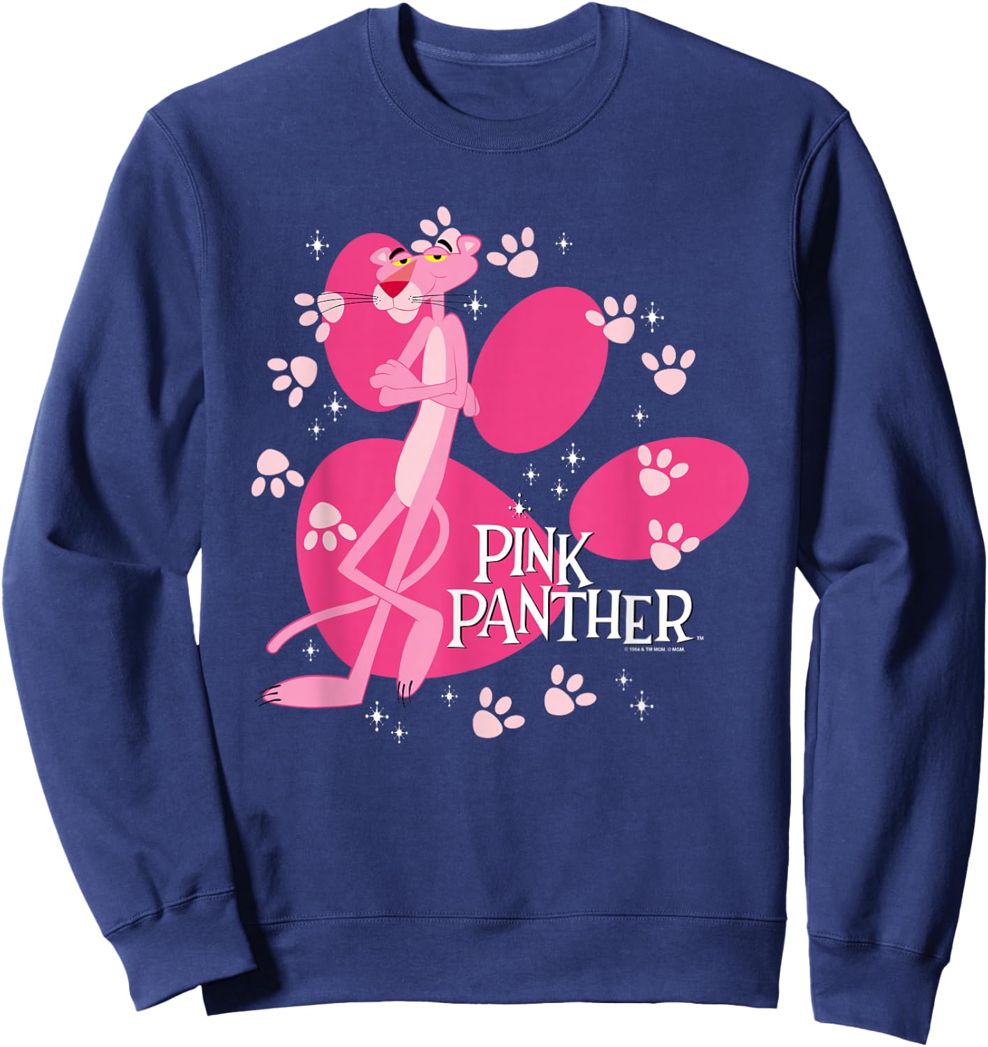 Pink Panther Walk All Over Sweatshirt - Sweatshirt | Navy