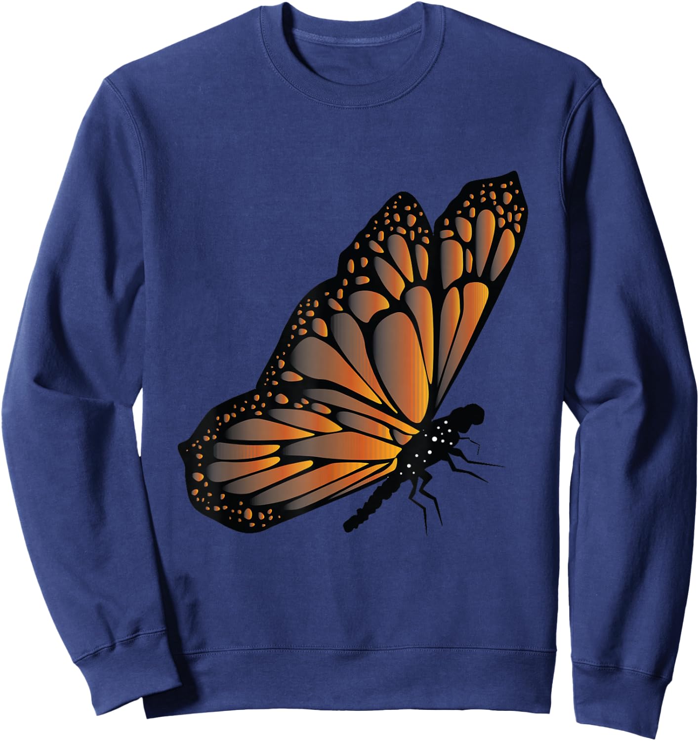 Insect Monarch Butterflies Entomology Monarch Butterfly Sweatshirt - Sweatshirt | Navy