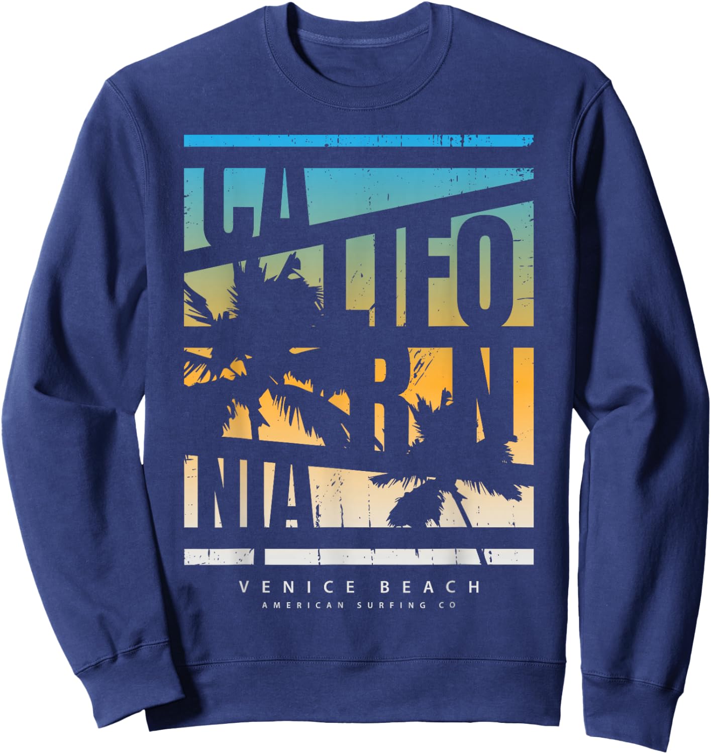 California Venice Beach American Surfing Co Sweatshirt - Sweatshirt | Navy