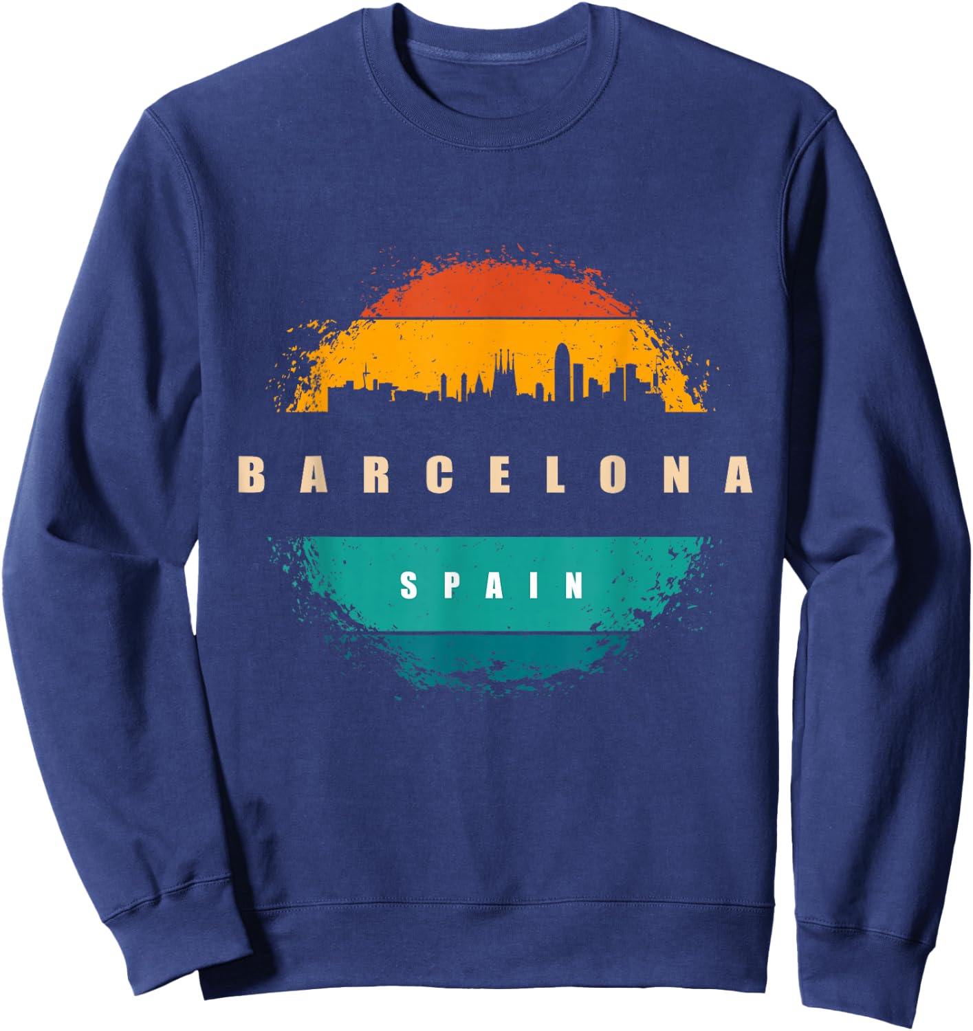 City of Barcelona Spain Sweatshirt - Sweatshirt | Navy