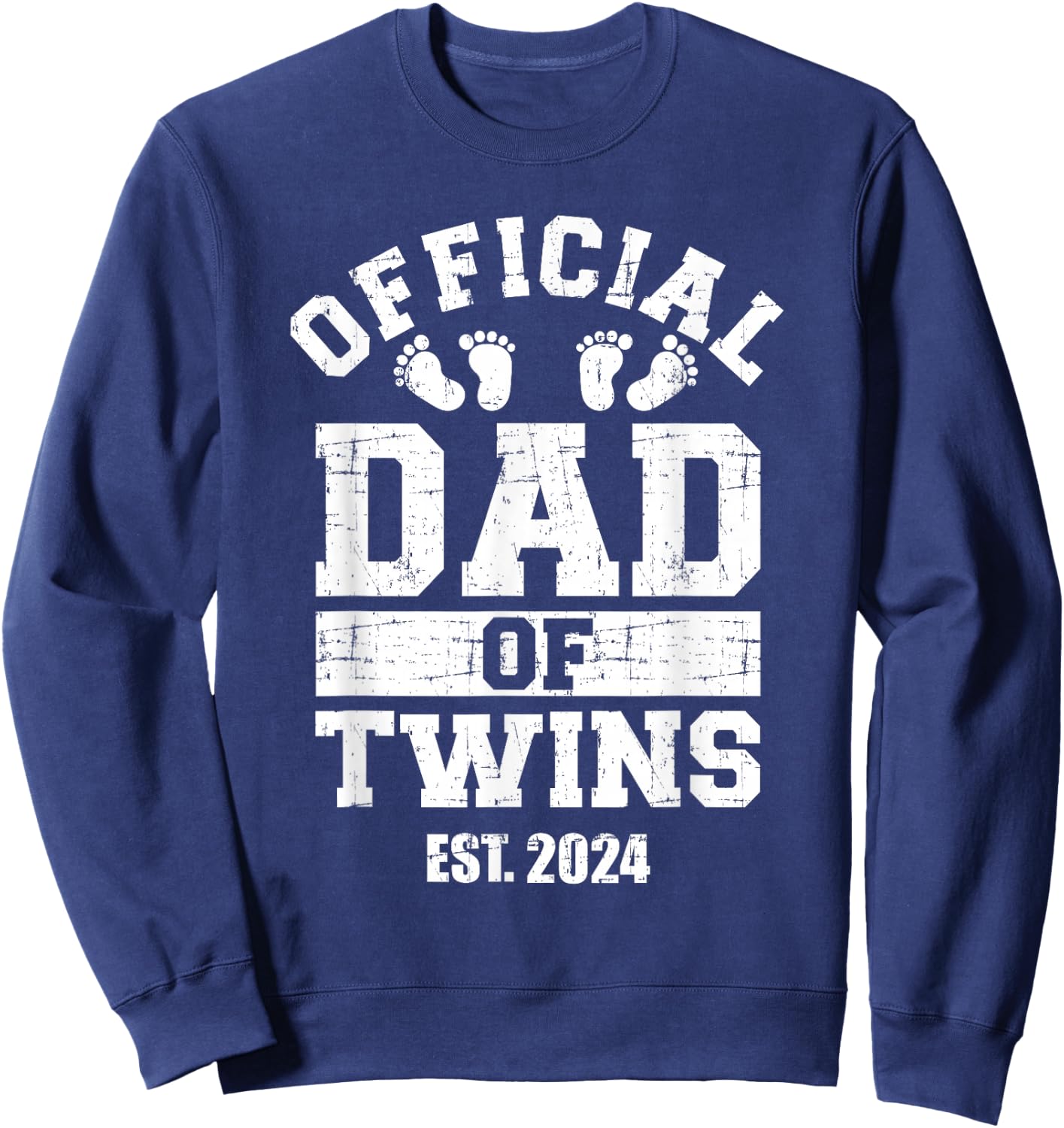 Official dad of twins 2024 Sweatshirt - Sweatshirt | Navy