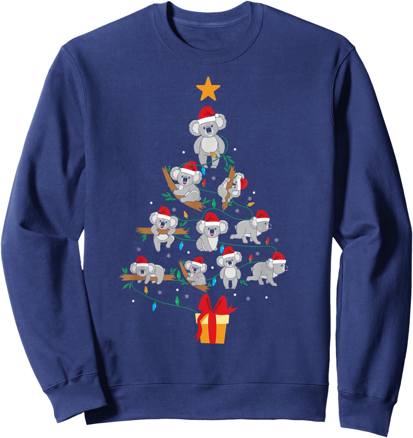 MY CHRISTMAS TREE Pajama Shirt Koala Ornament Xmas Funny Sweatshirt - Sweatshirt | Navy
