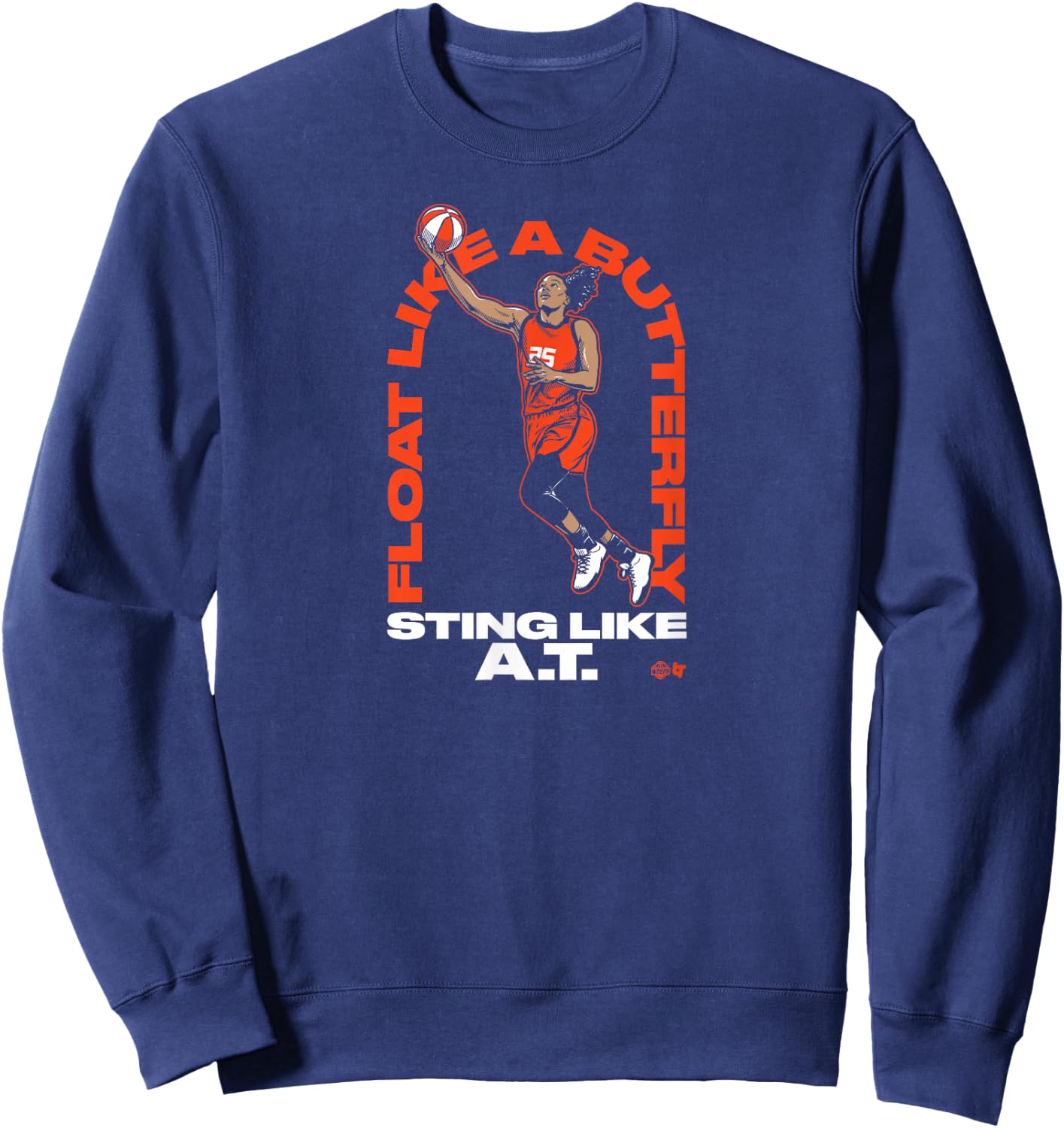 Alyssa Thomas - Sting Like AT - Connecticut Basketball Sweatshirt - Sweatshirt | Navy