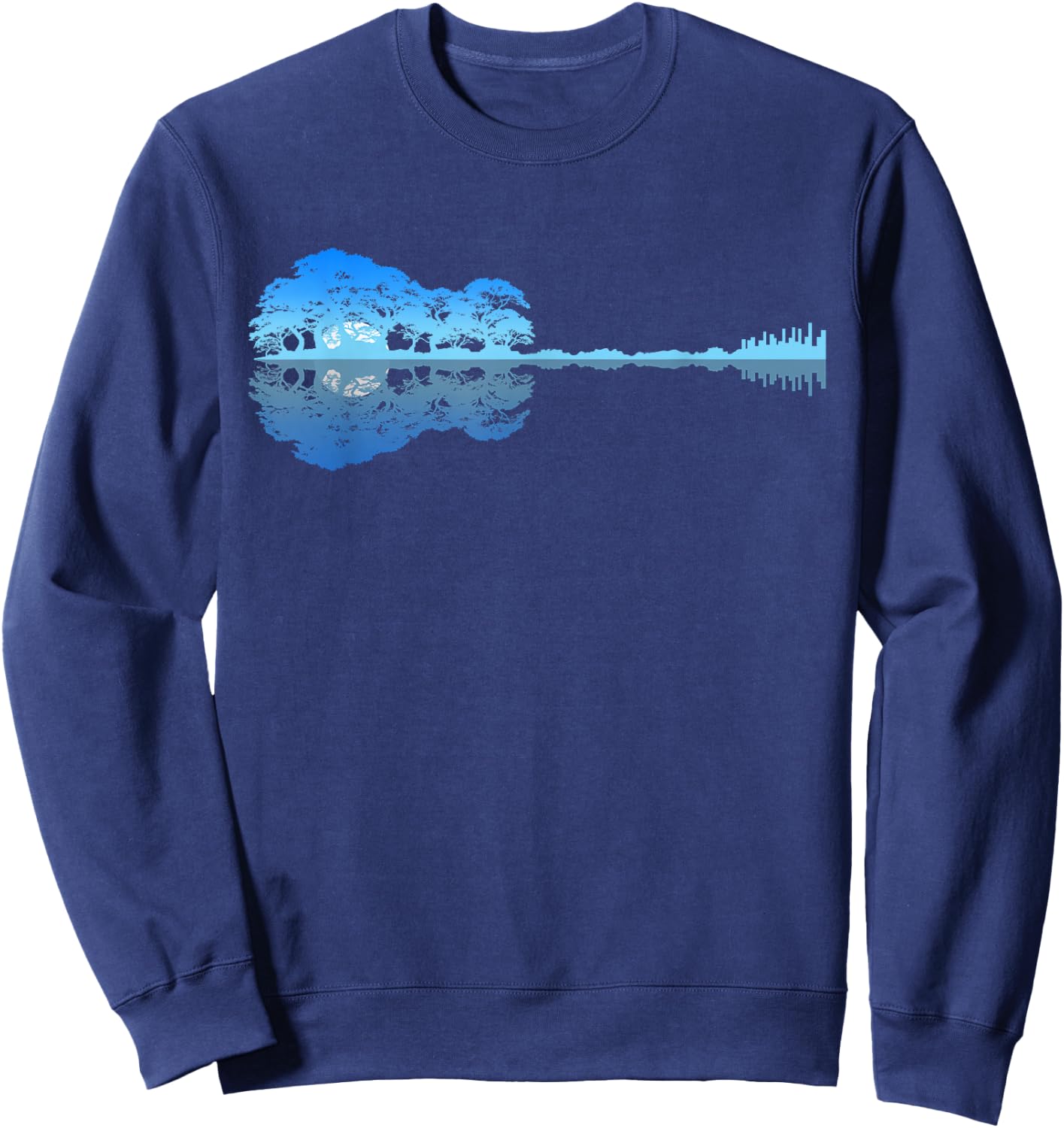 Guitar Shadow Lake Love Guitar Musician Guitarist Music Sweatshirt - Sweatshirt | Navy