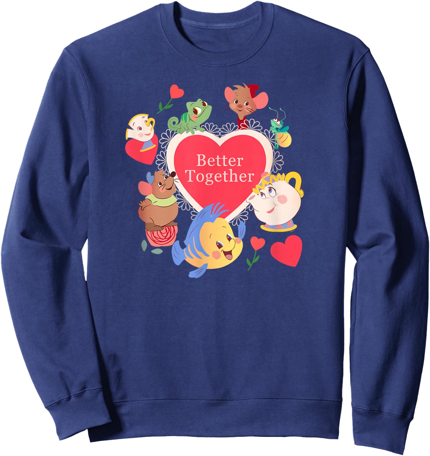 Disney Princess Valentine’s Day Love Heart Better Together Sweatshirt - Sweatshirt | Navy