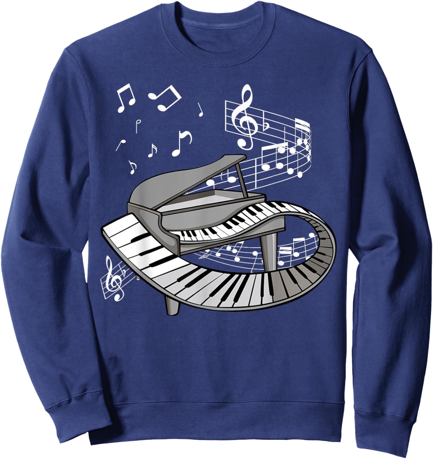 Piano Player Music Notes Musician Pianist Concert Festival Sweatshirt - Sweatshirt | Navy