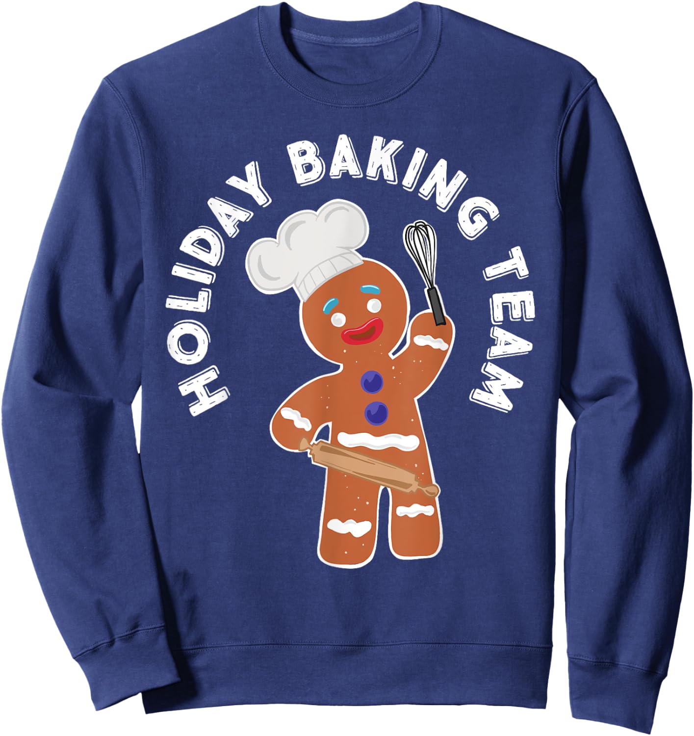 Holiday Baking Team Gingerbread Man Sweatshirt - Sweatshirt | Navy
