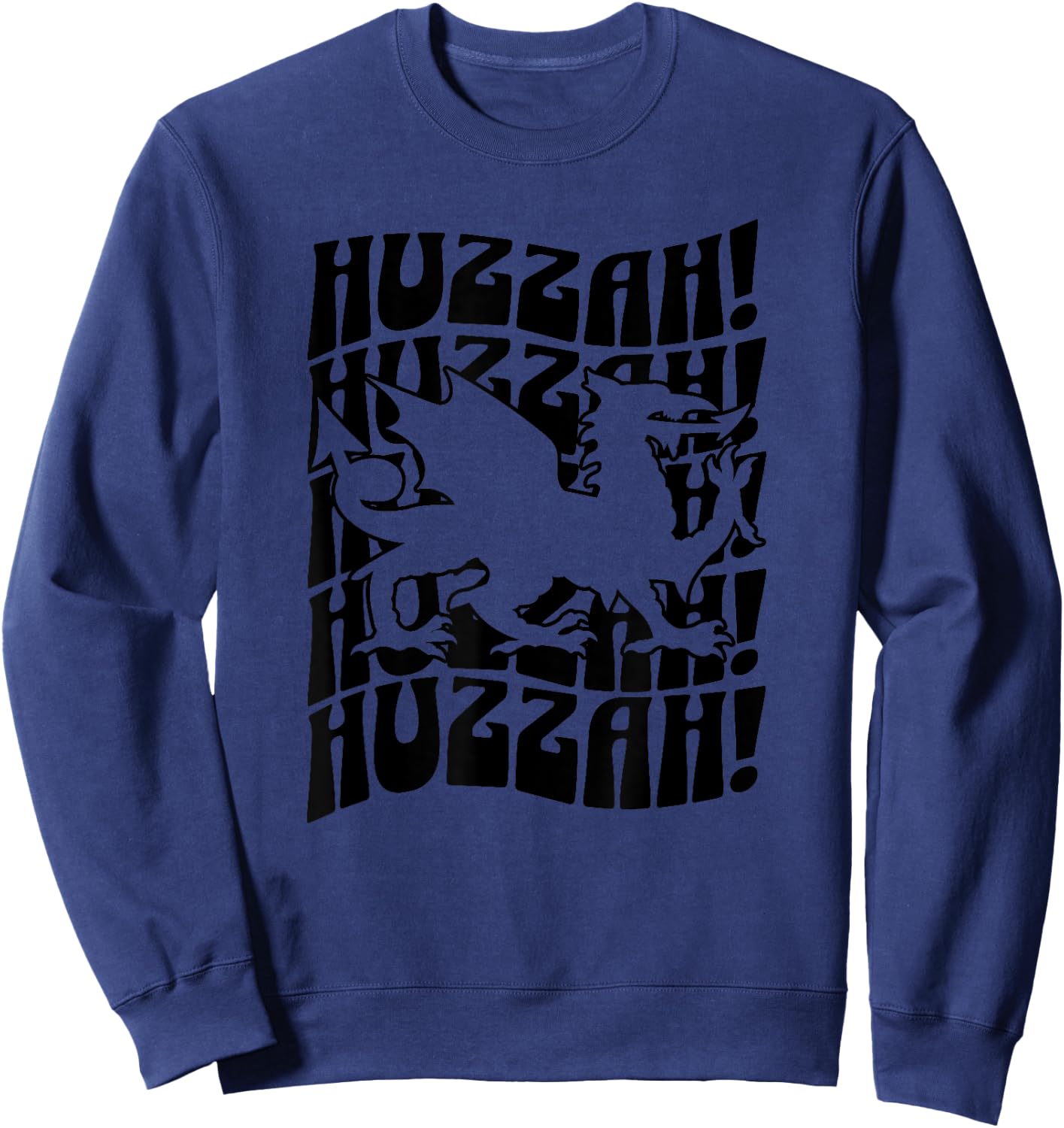 Huzzah Renaissance Faire Festival Fair Medieval Theme Dragon Sweatshirt - Sweatshirt | Navy