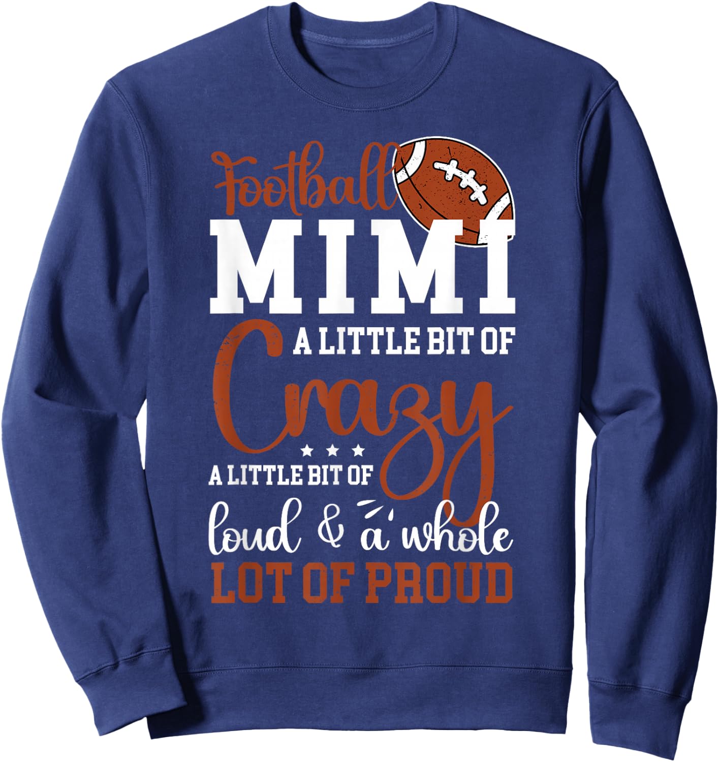 Football Mimi Proud Mimi Of A Football Player Sweatshirt - Sweatshirt | Navy