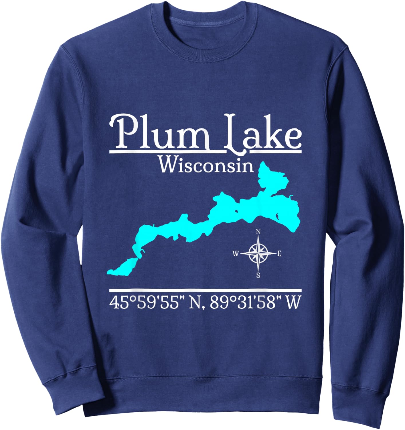 Plum Lake, Wisconsin Sweatshirt - Sweatshirt | Navy