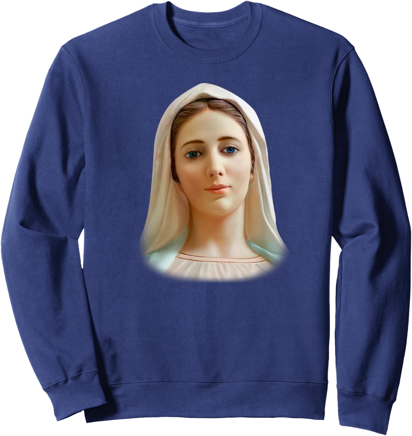 Medjugorje Our Lady Queen of Peace Gospa Sweatshirt - Sweatshirt | Navy