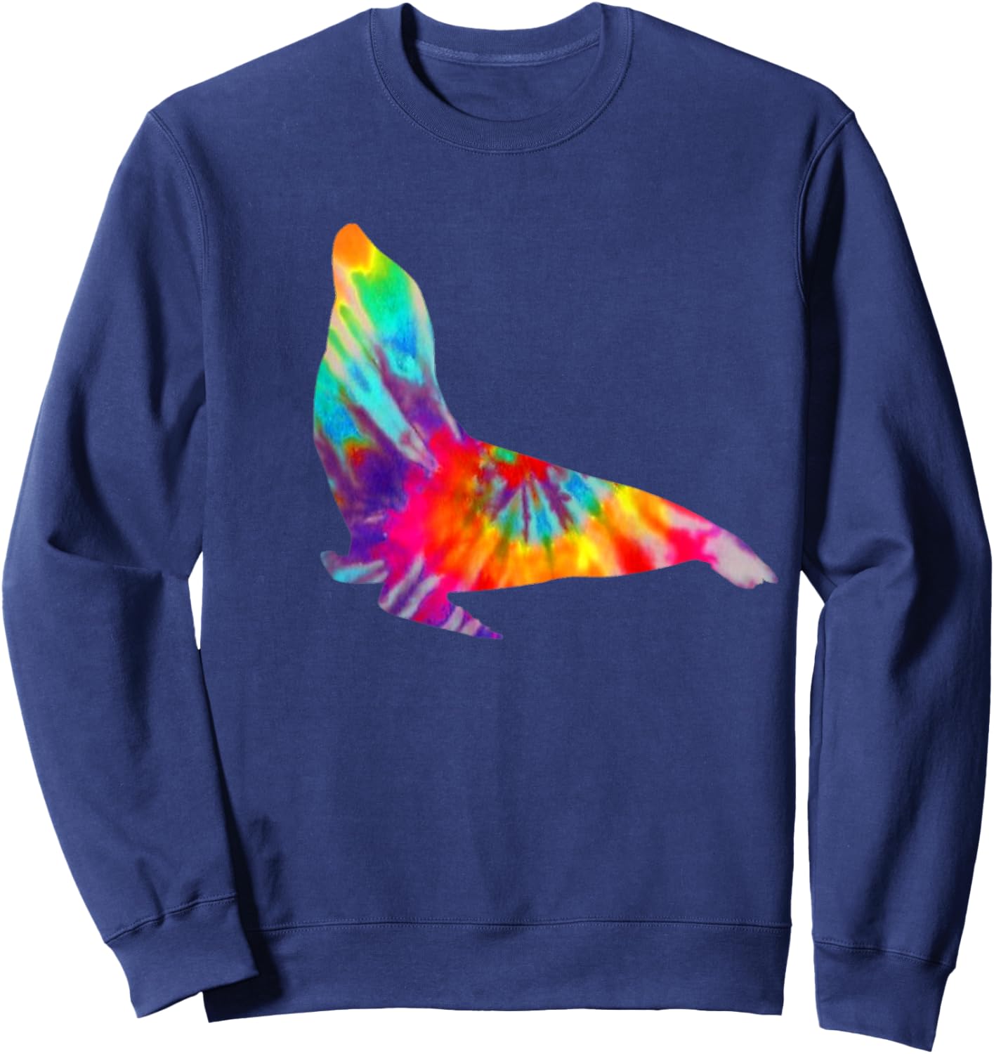 Sea Lion Seal Tie Dye Vintage Sweatshirt - Sweatshirt | Navy