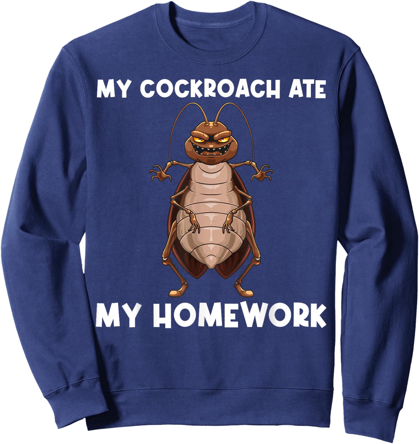 Funny Cockroach For Kids Boys Entomology Pest Control Insect Sweatshirt - Sweatshirt | Navy