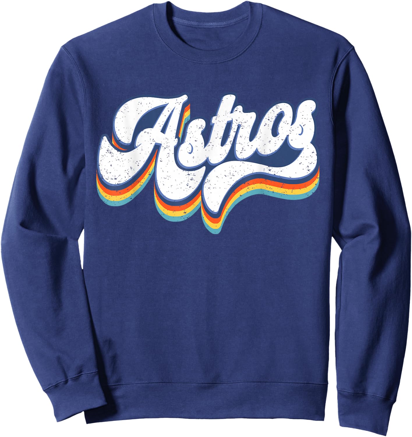 Vintage Astros Retro Style 70s 80s First Name Sweatshirt - Sweatshirt | Navy