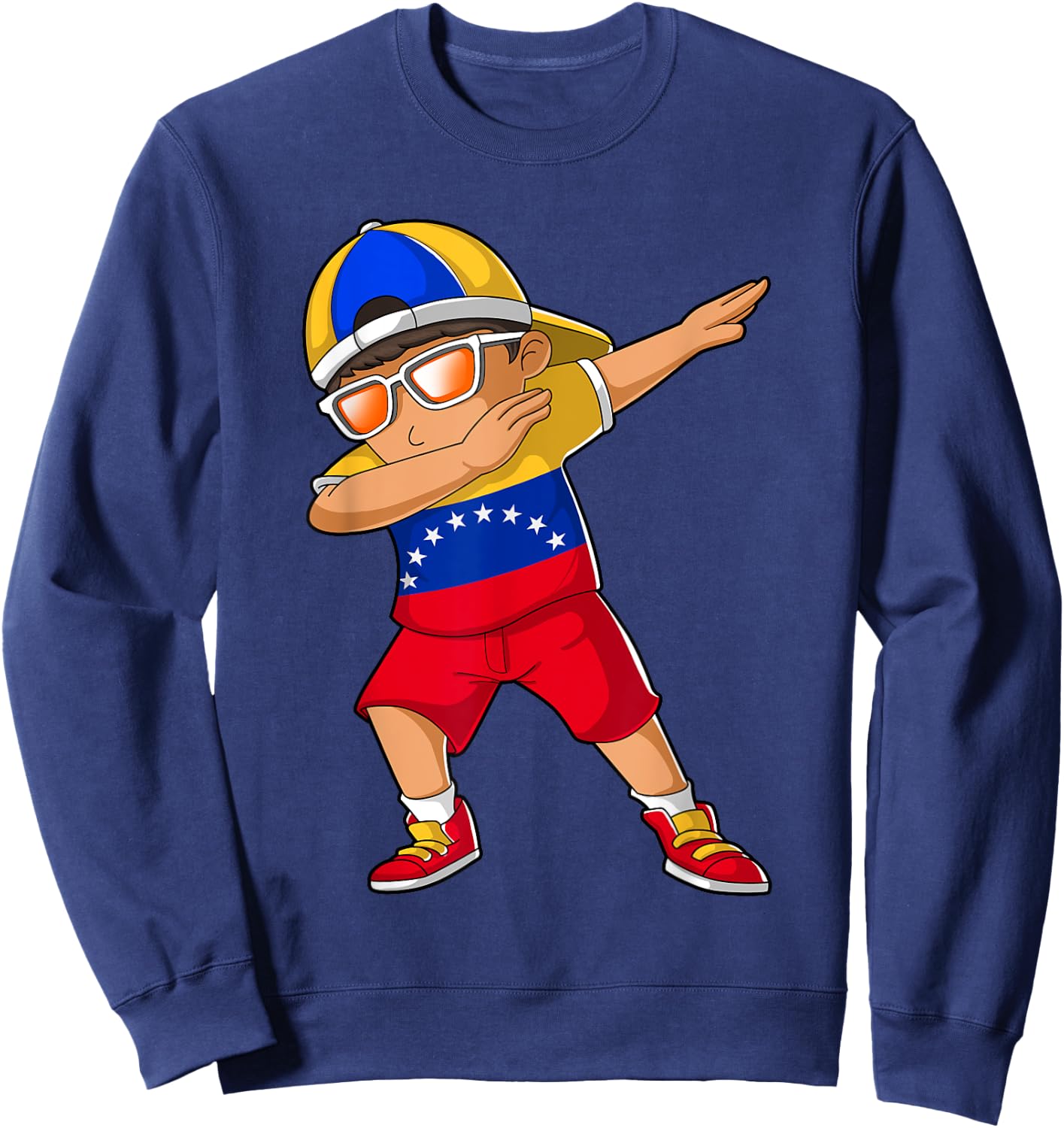 Venezuelan Boy Kid Patriotism Venezuela Roots Heritage Small Sweatshirt - Sweatshirt | Navy