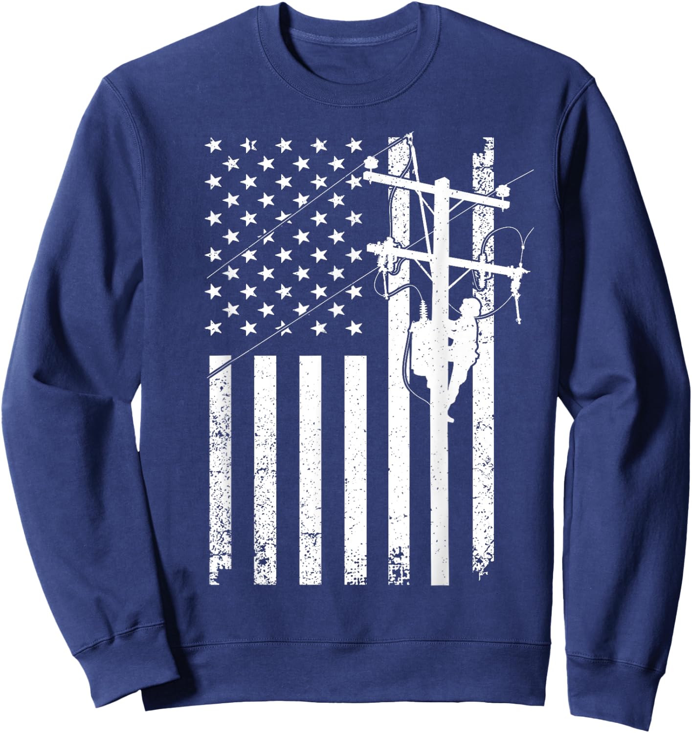 Lineman Gift Journeyman Lineman Accessories Stuff Cool Lineman Design Women Kids Electrical Lineman Sweatshirt - Sweatshirt | Navy