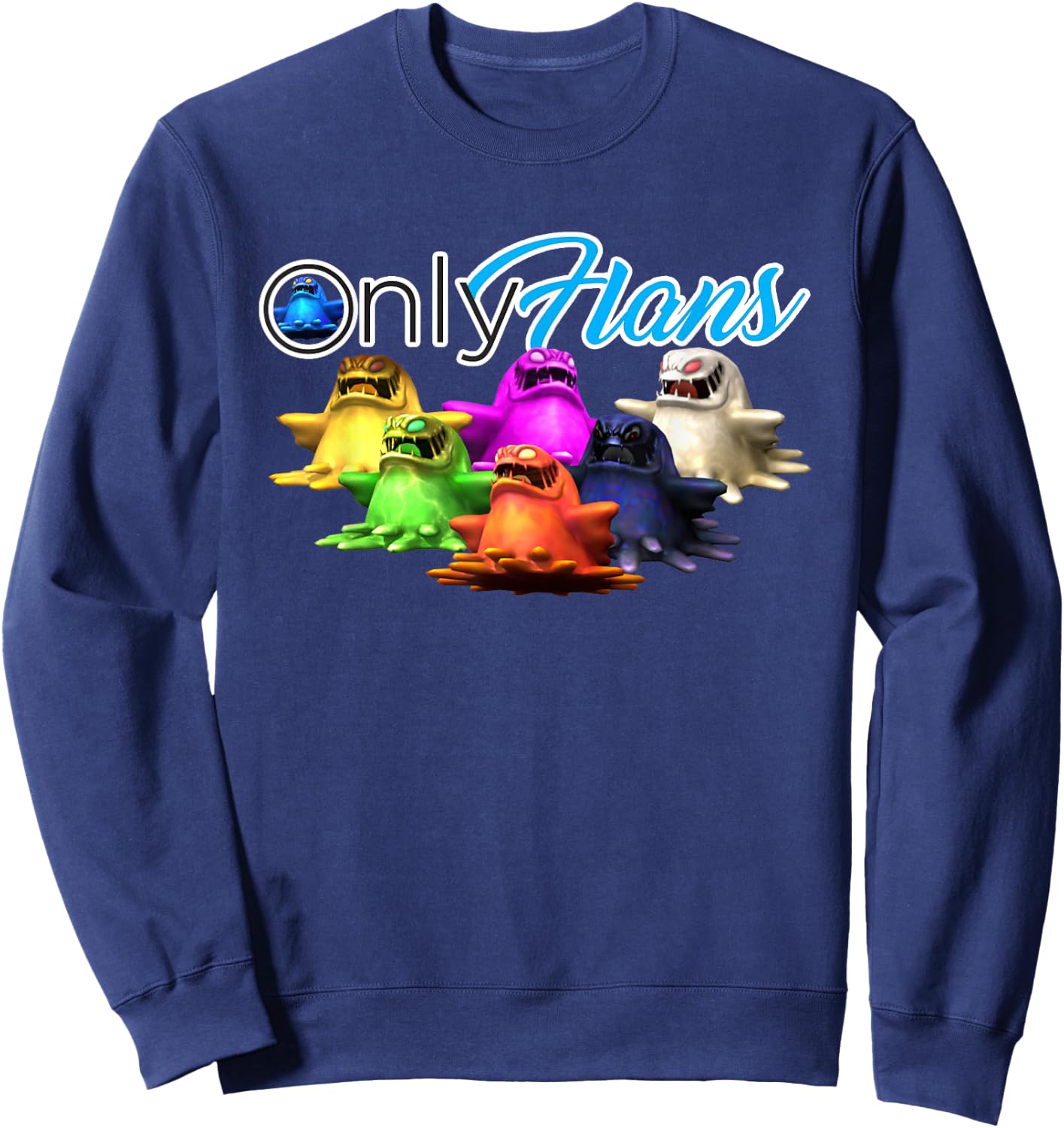 Funny Onlyflans Meme Fantasy Sweatshirt - Sweatshirt | Navy