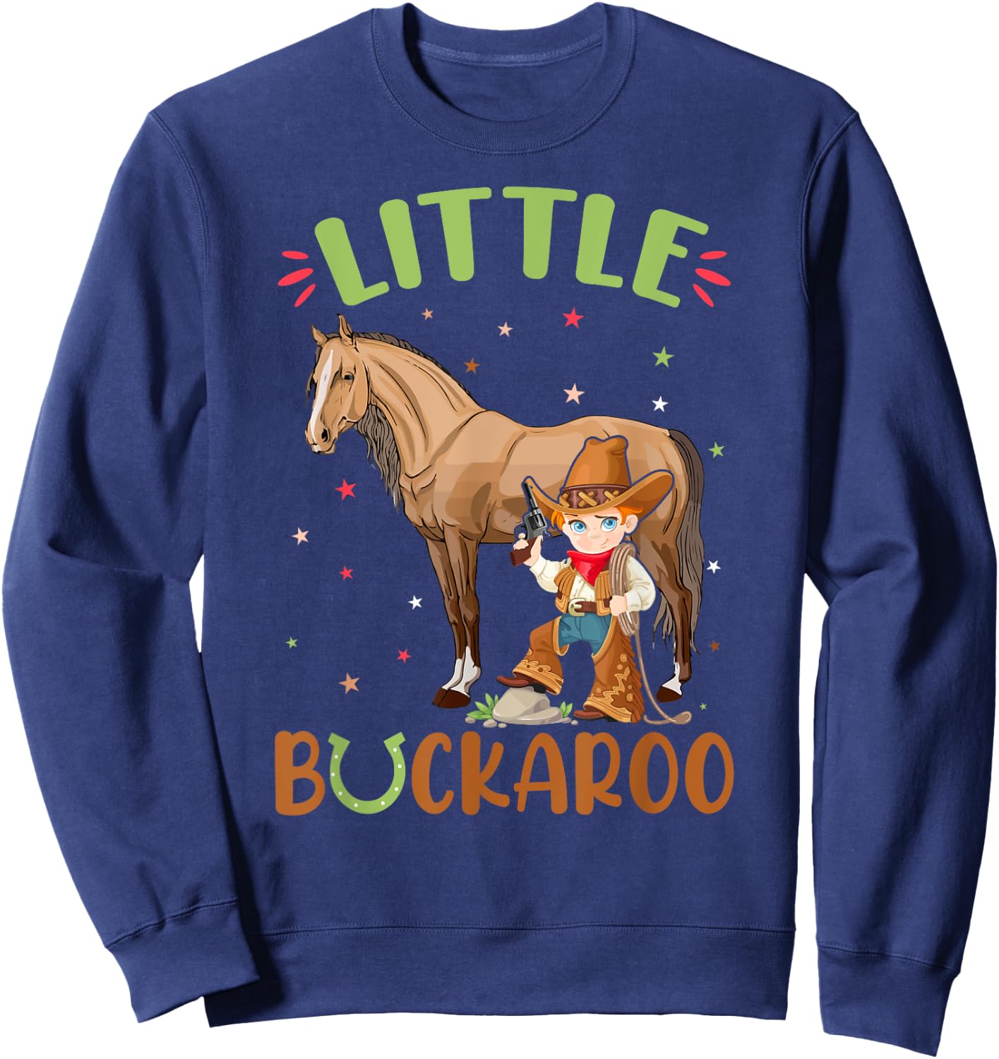 Cowboy Western Little Buckaroo Cowboy Costume Sweatshirt - Sweatshirt | Navy