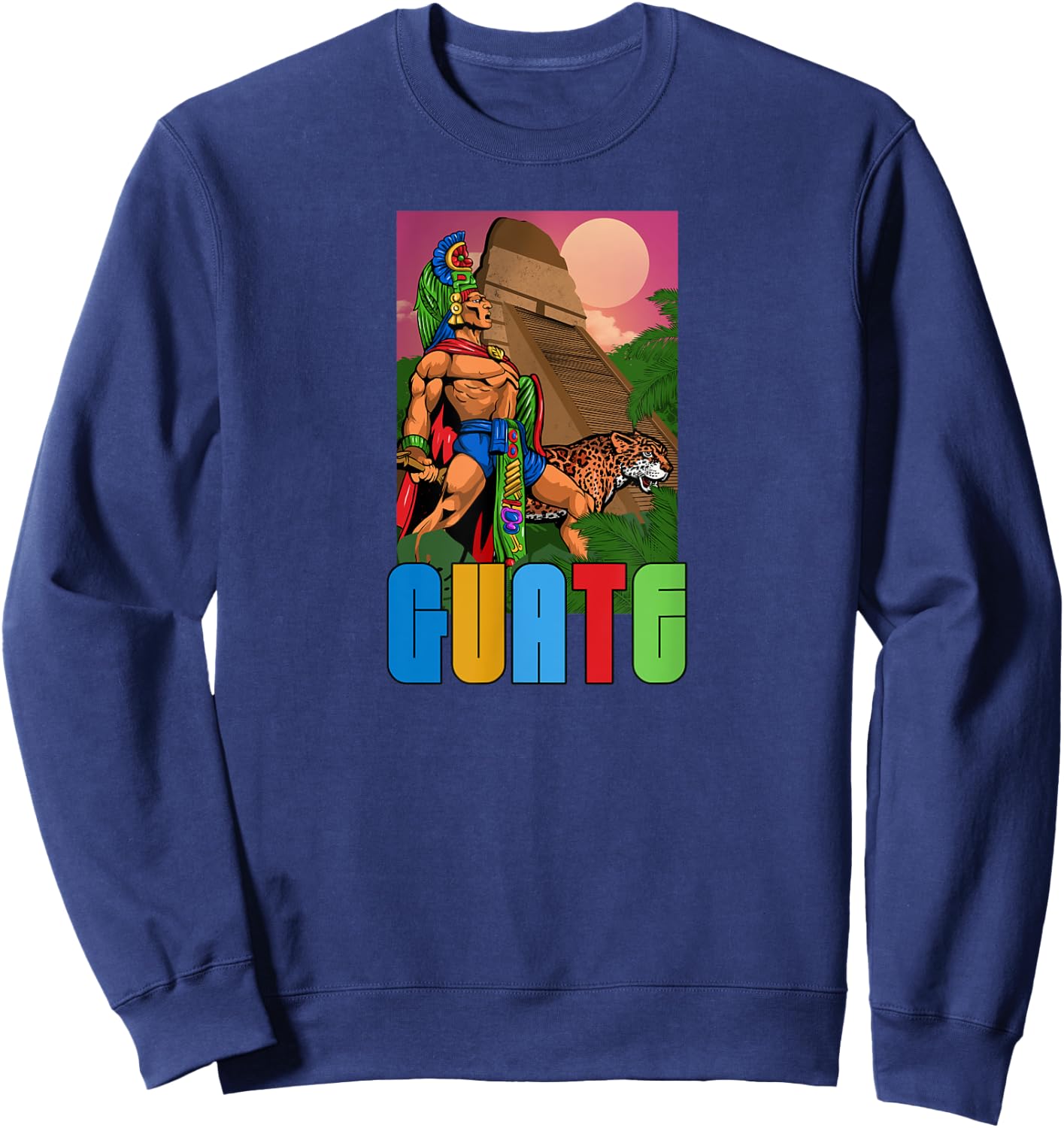 Guatemala Proud Hispanic Guate Flag Guatemalan Tecun Uman Sweatshirt - Sweatshirt | Navy