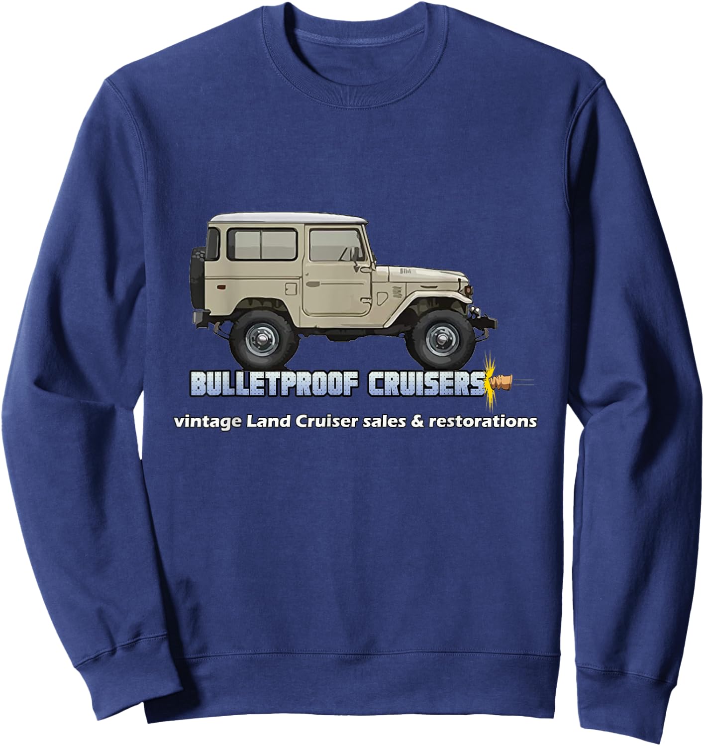 Costa Rica Off-Road 4x4 Vintage 4 Wheel Drive Muddy Cruiser Sweatshirt - Sweatshirt | Navy