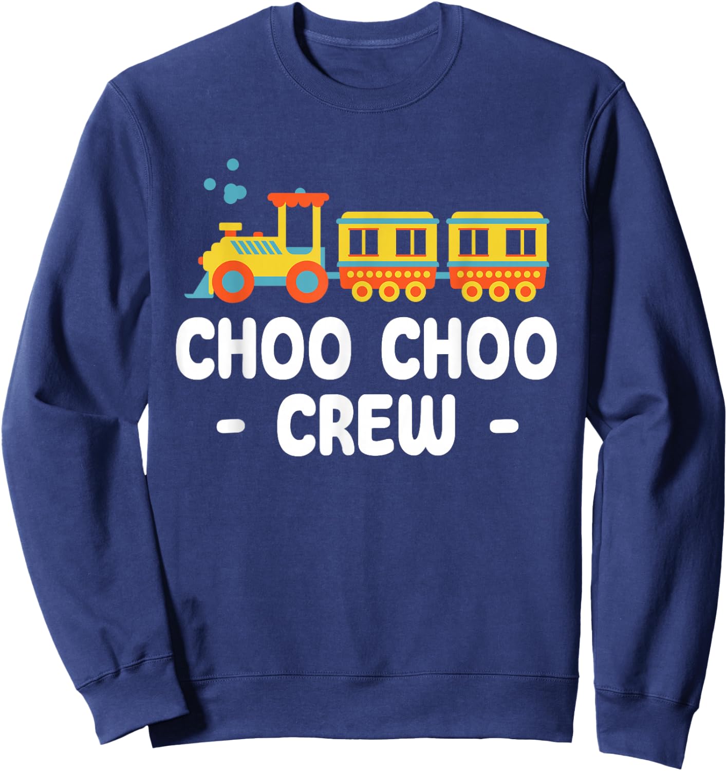 Choo Choo Crew Railway Train Birthday Sweatshirt - Sweatshirt | Navy