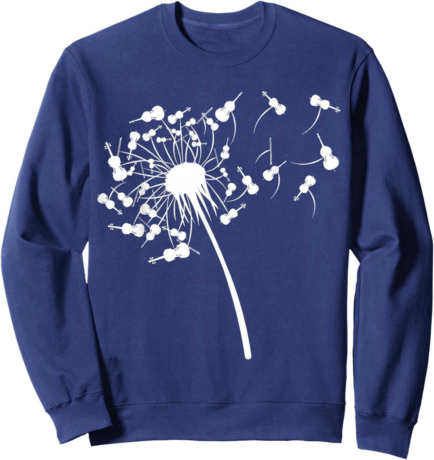 Dandelion Cello Shirt for Cellist | Cello Sweatshirt - Sweatshirt | Navy