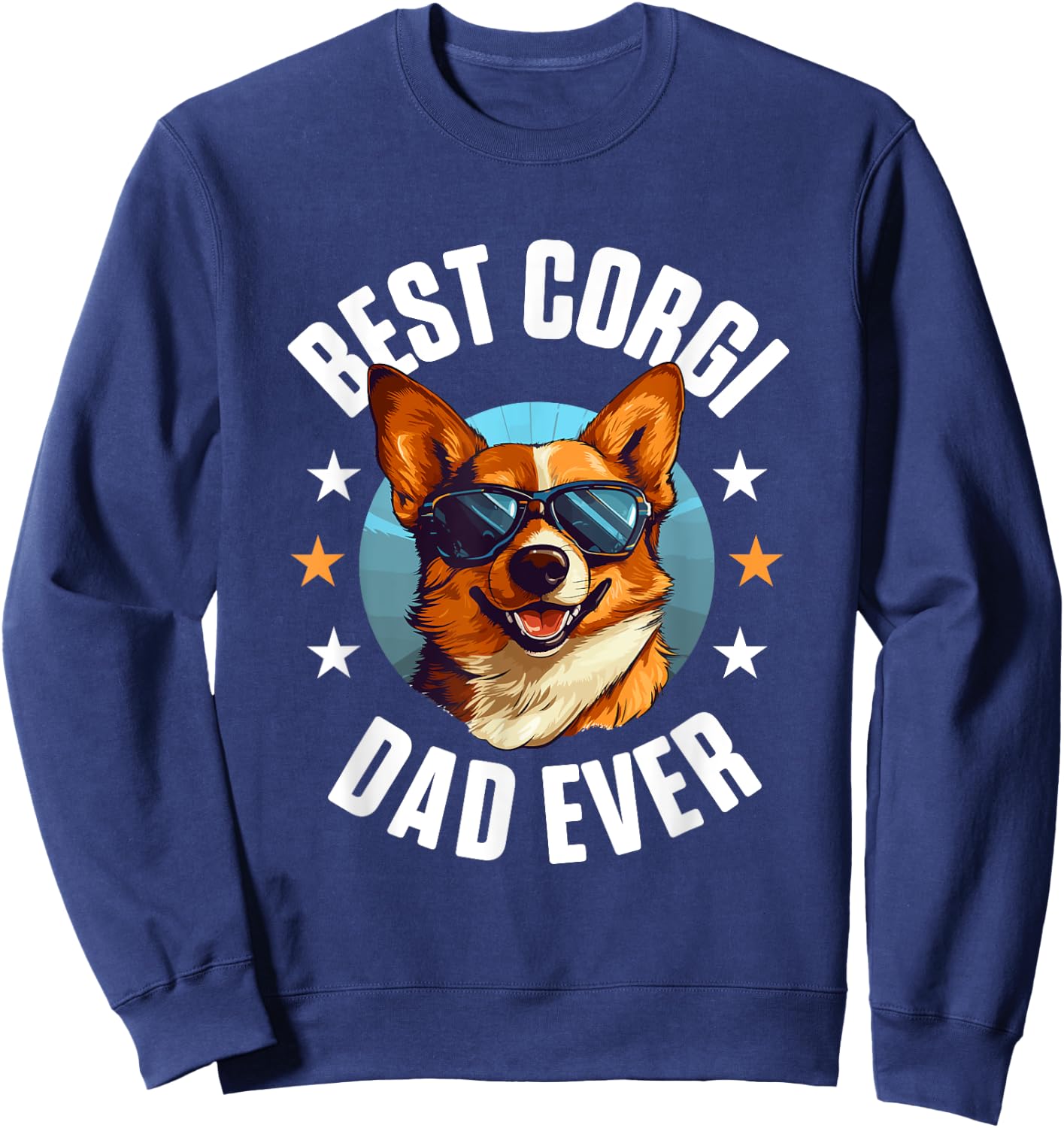 Pembroke Welsh Corgi - Best Corgi Dad Ever Sweatshirt - Sweatshirt | Navy