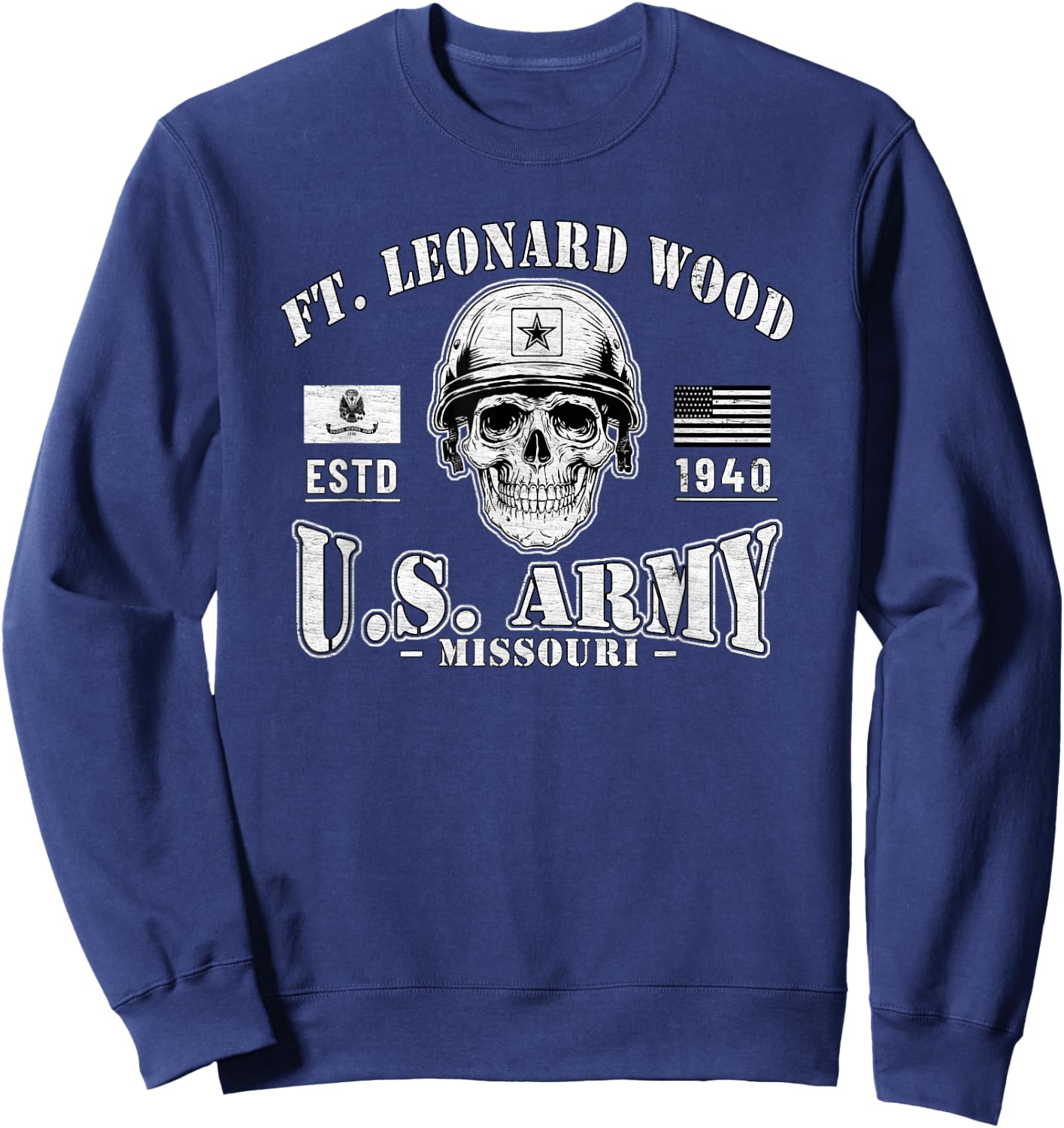 Fort Leonard Wood Missouri Basic Combat Training Gifts Sweatshirt - Sweatshirt | Navy