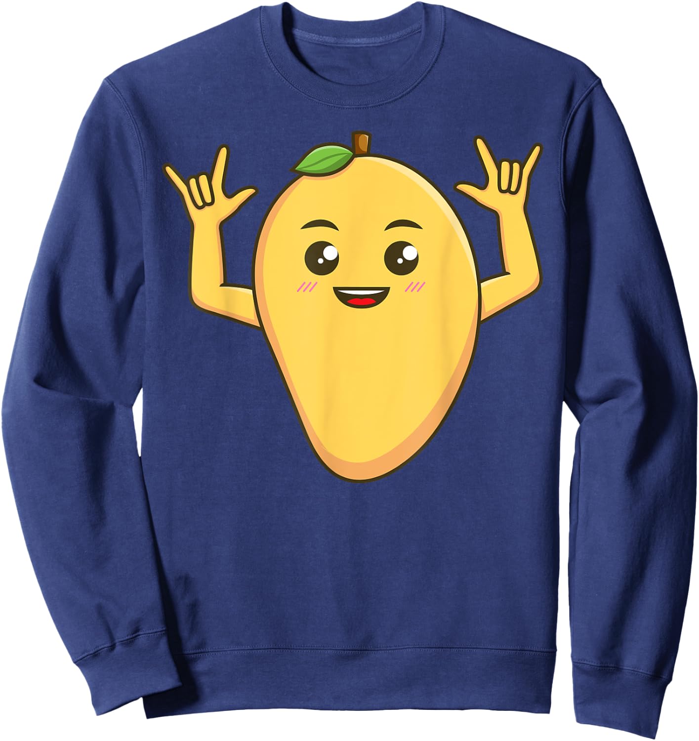Funny Mango Designs Women Fruitarians Farmer Foodies Sweatshirt - Sweatshirt | Navy