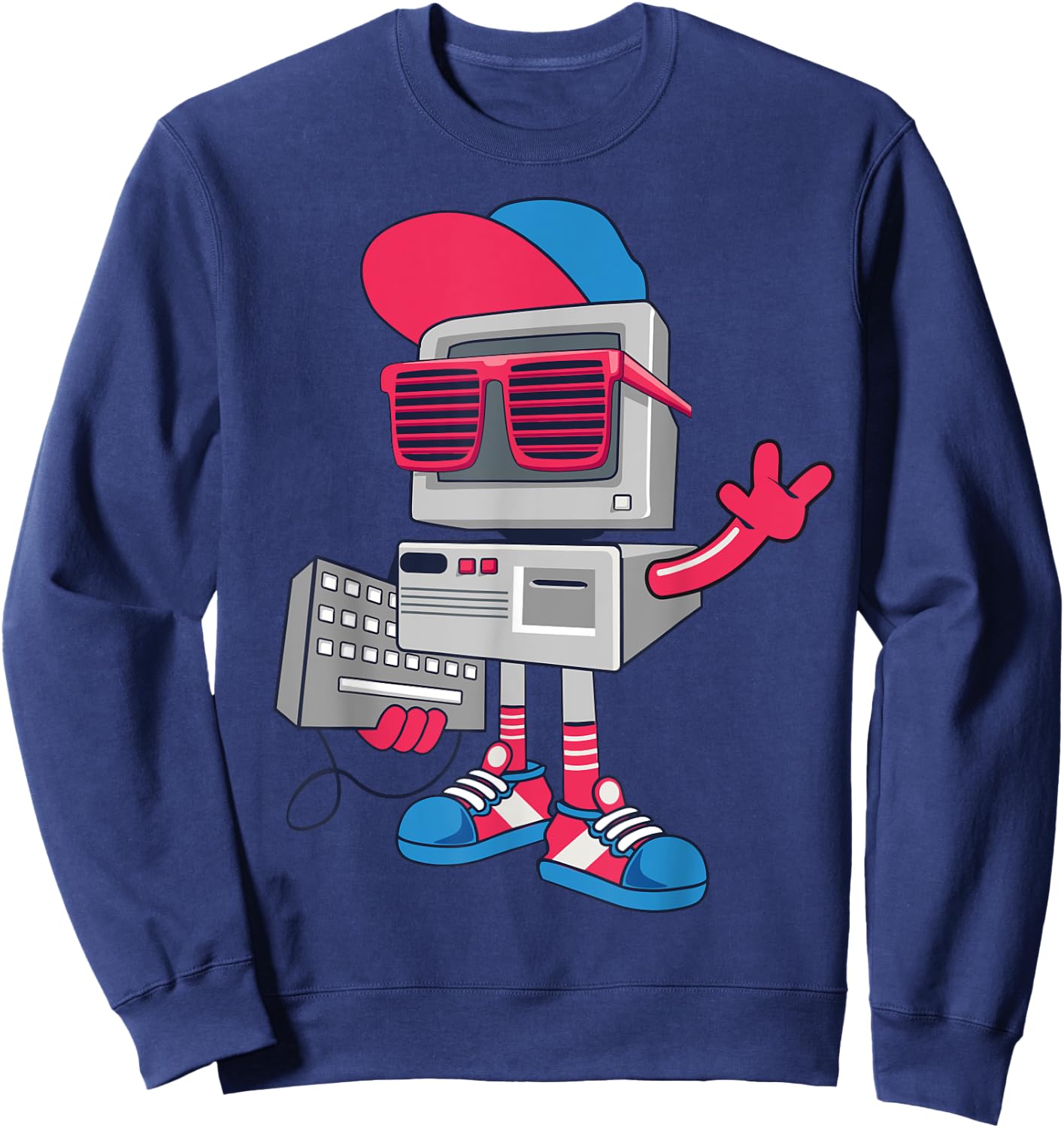 Cool Robot Design Funny Kids Boys Girls Robotics Bot Lovers Sweatshirt - Sweatshirt | Navy