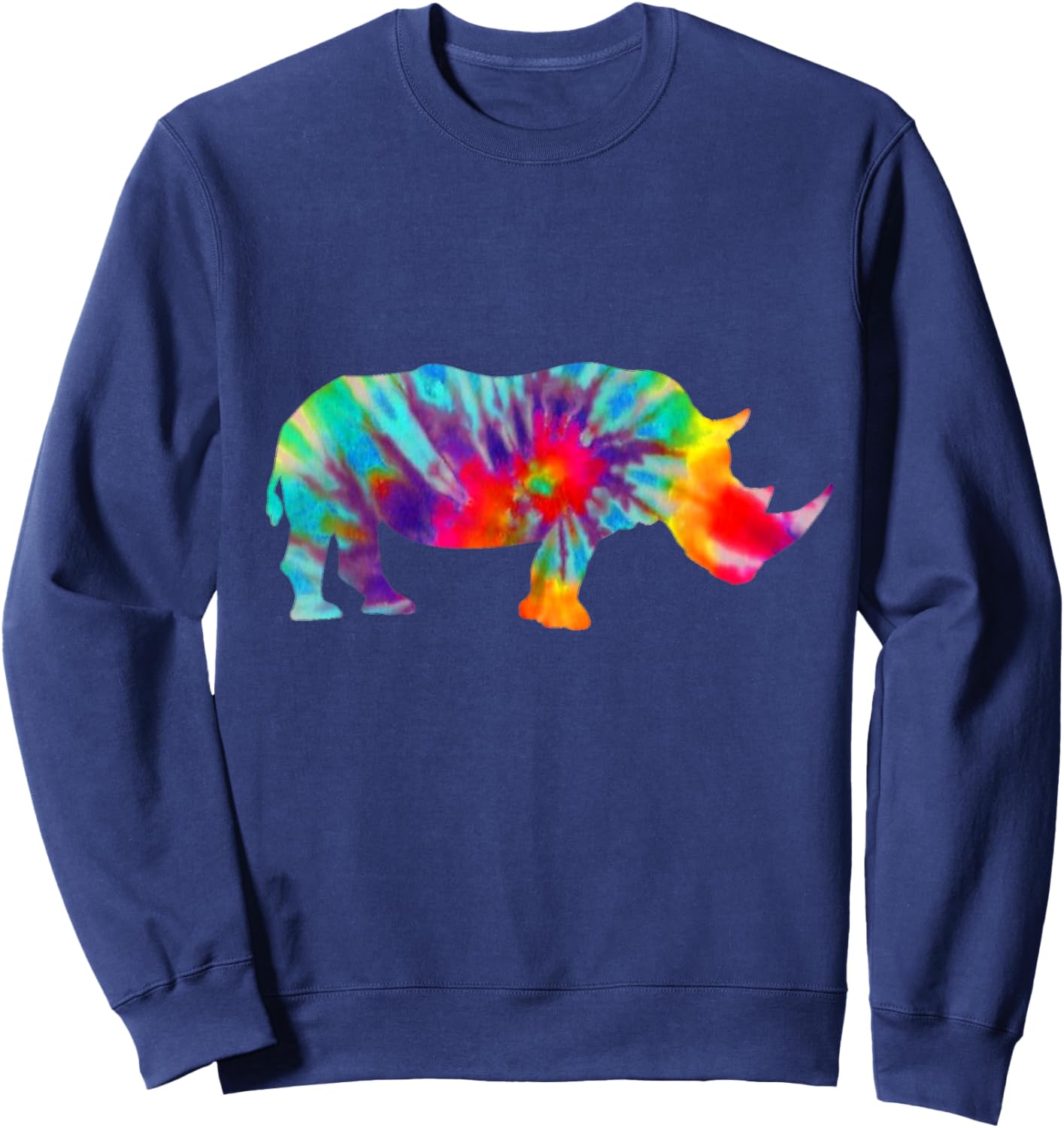 Rhino Tie Dye Vintage Rhino Sweatshirt - Sweatshirt | Navy