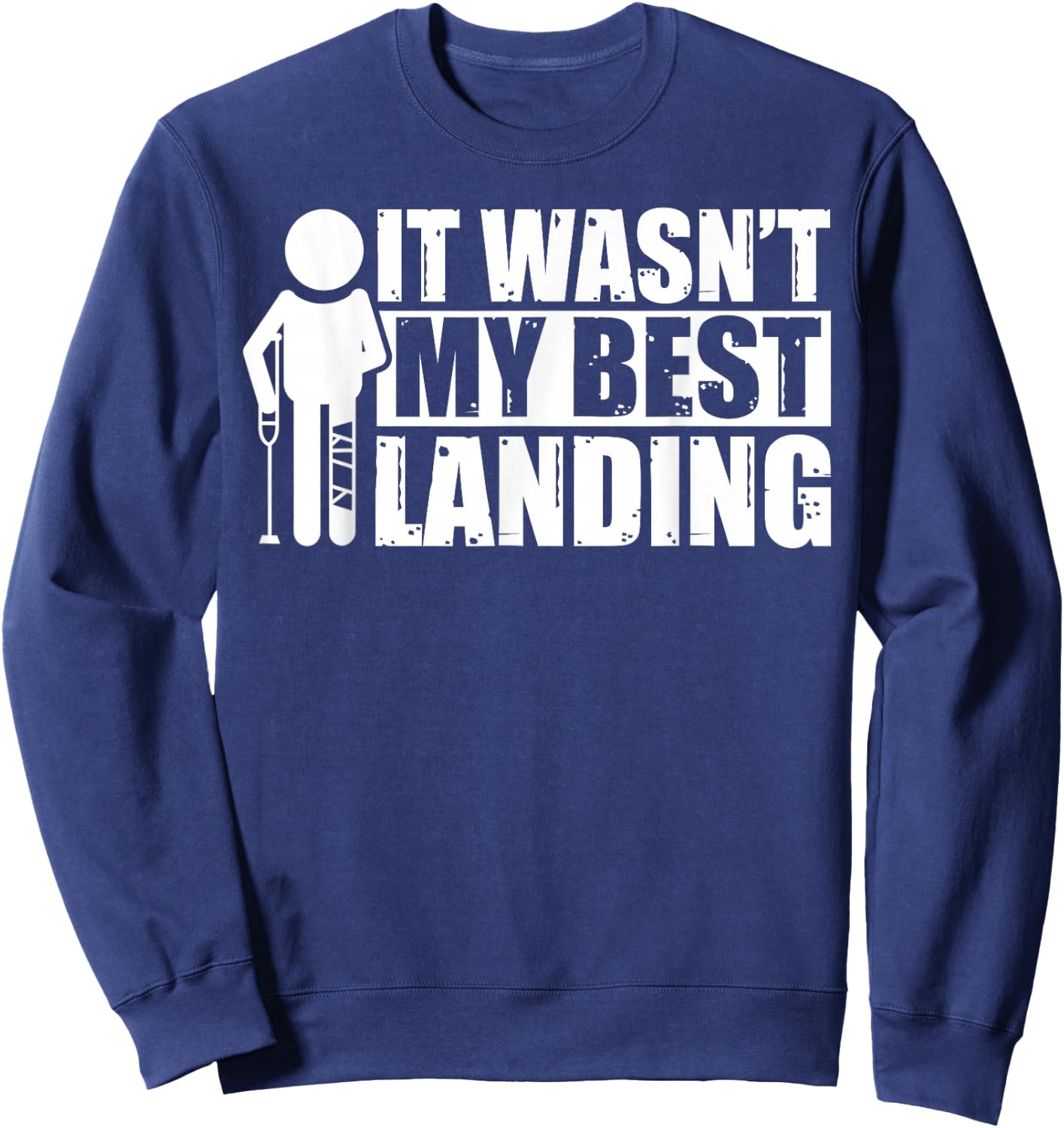 Get Well Soon Broken Knee ACL Recovery Surgery Recovery Sweatshirt - Sweatshirt | Navy
