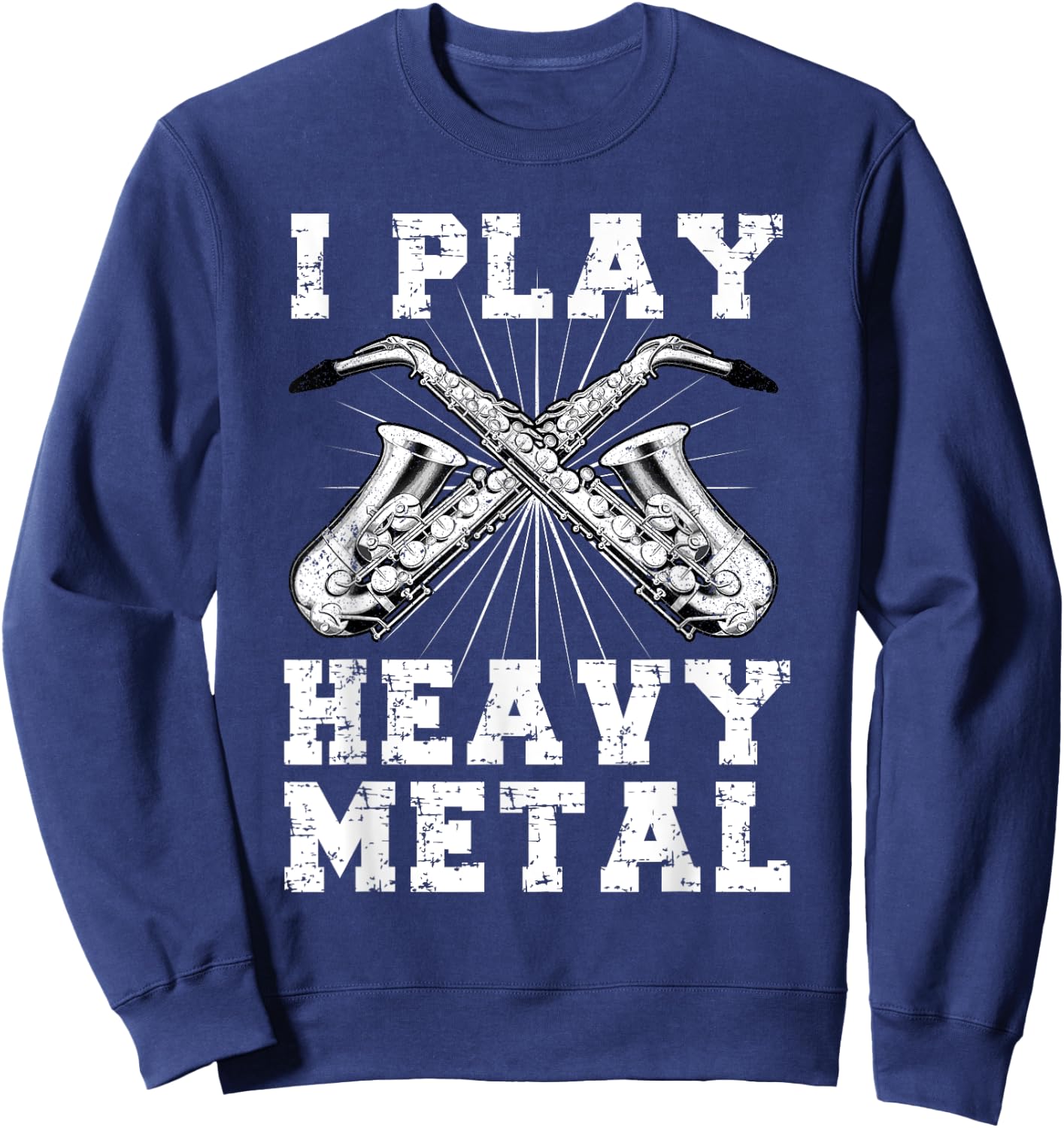 Cool Saxophonist Art Women Musician Saxophone Player Sweatshirt - Sweatshirt | Navy