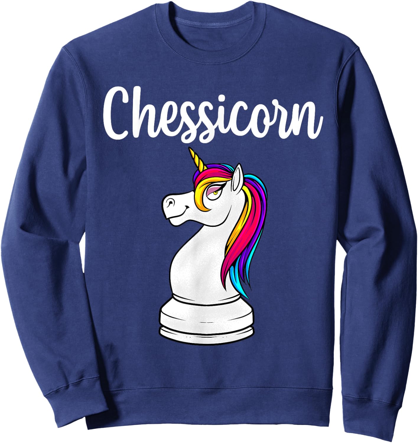 Cute Chess Art Boys Kids Chess Lover Chess Player Sweatshirt - Sweatshirt | Navy