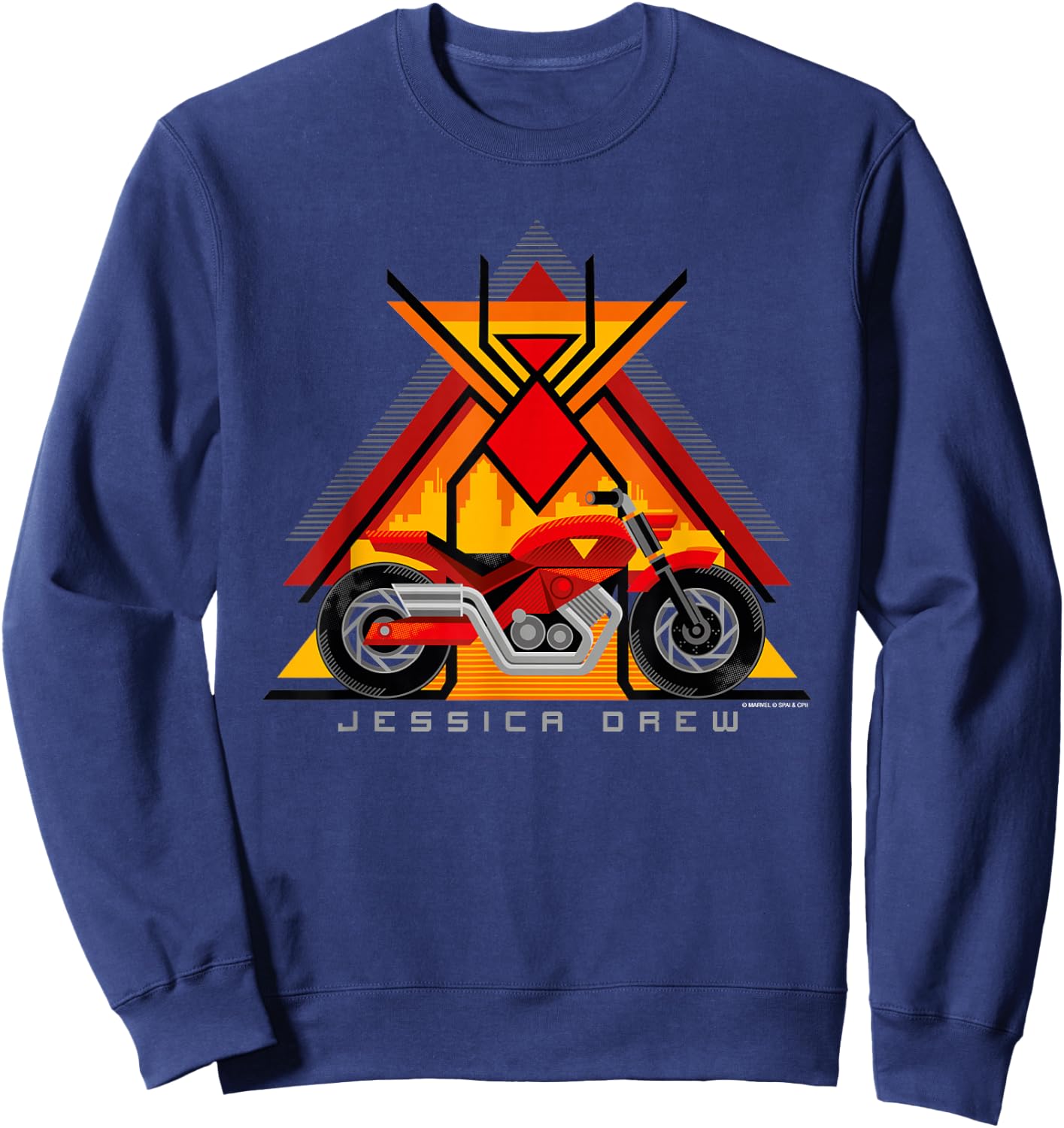 Marvel Spider-Man: Across the Spider-Verse Jessica Drew Bike Sweatshirt - Sweatshirt | Navy