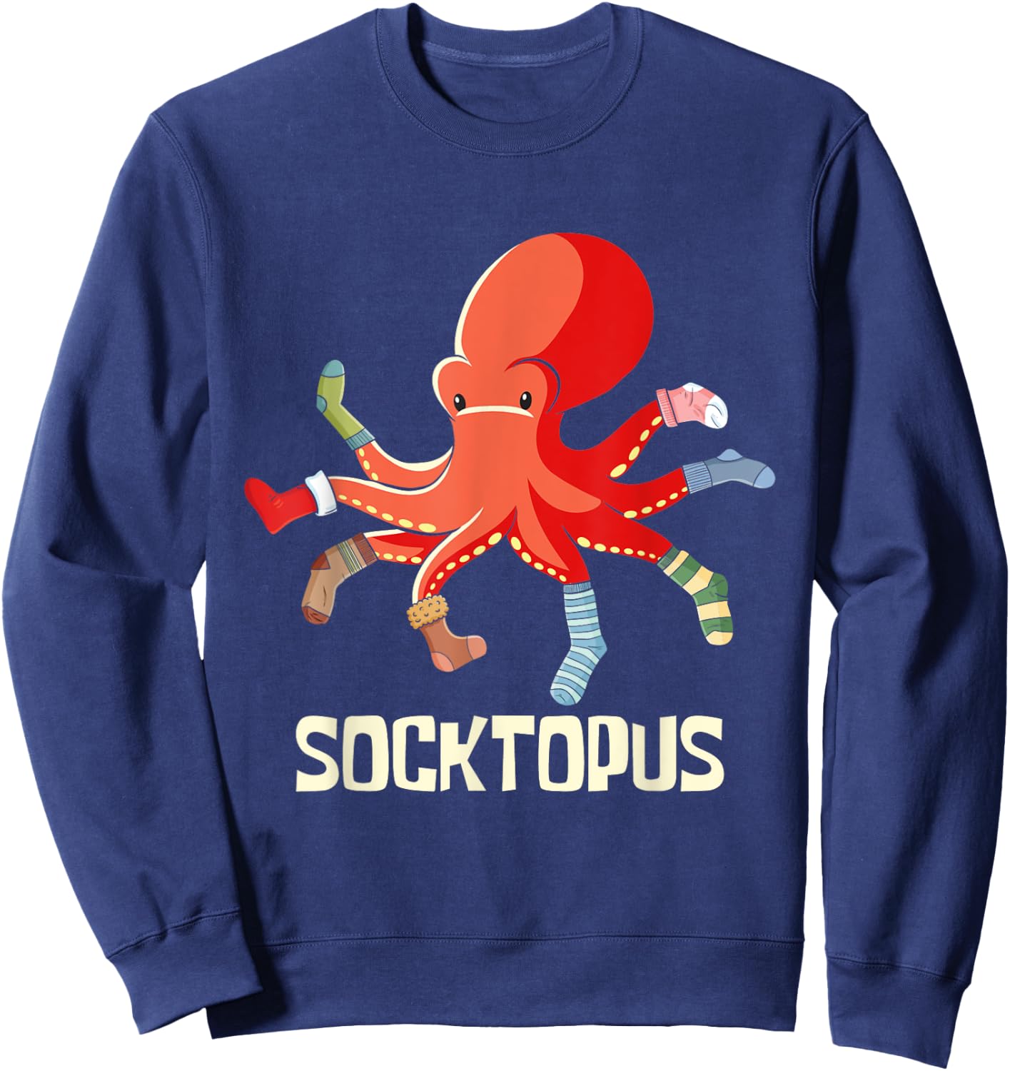 Socktopus - Octopus Lover Sea Creature Marine Scuba Diver Sweatshirt - Sweatshirt | Navy