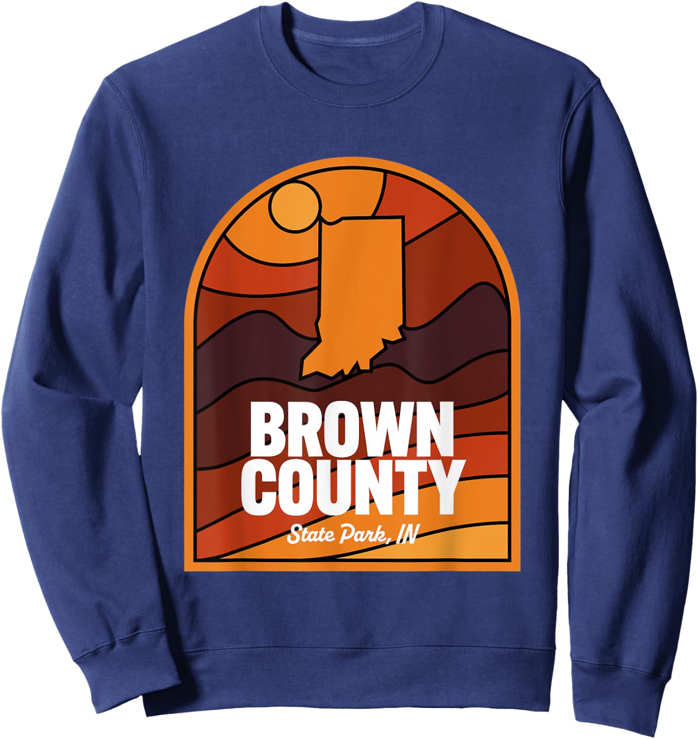 Brown County State Park Indiana Sweatshirt - Sweatshirt | Navy
