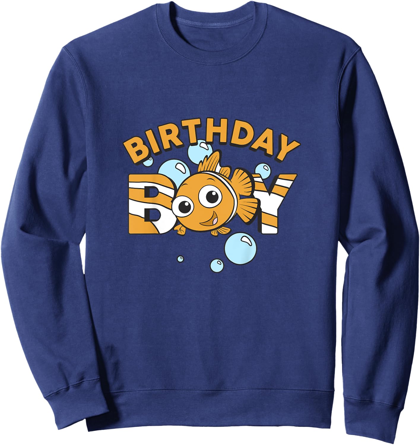 Kids Disney Pixar Finding Nemo Birthday Boy Cute Nemo Youth Sweatshirt - Sweatshirt | Navy