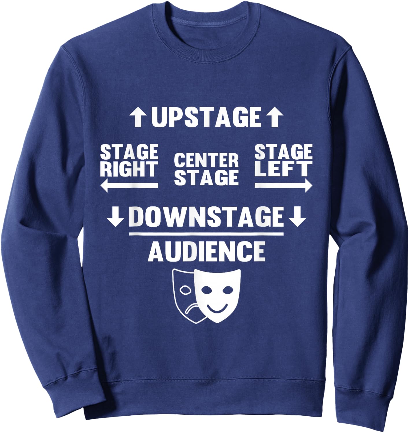 Stage Left Stage Right for Theater Lovers Sweatshirt - Sweatshirt | Navy