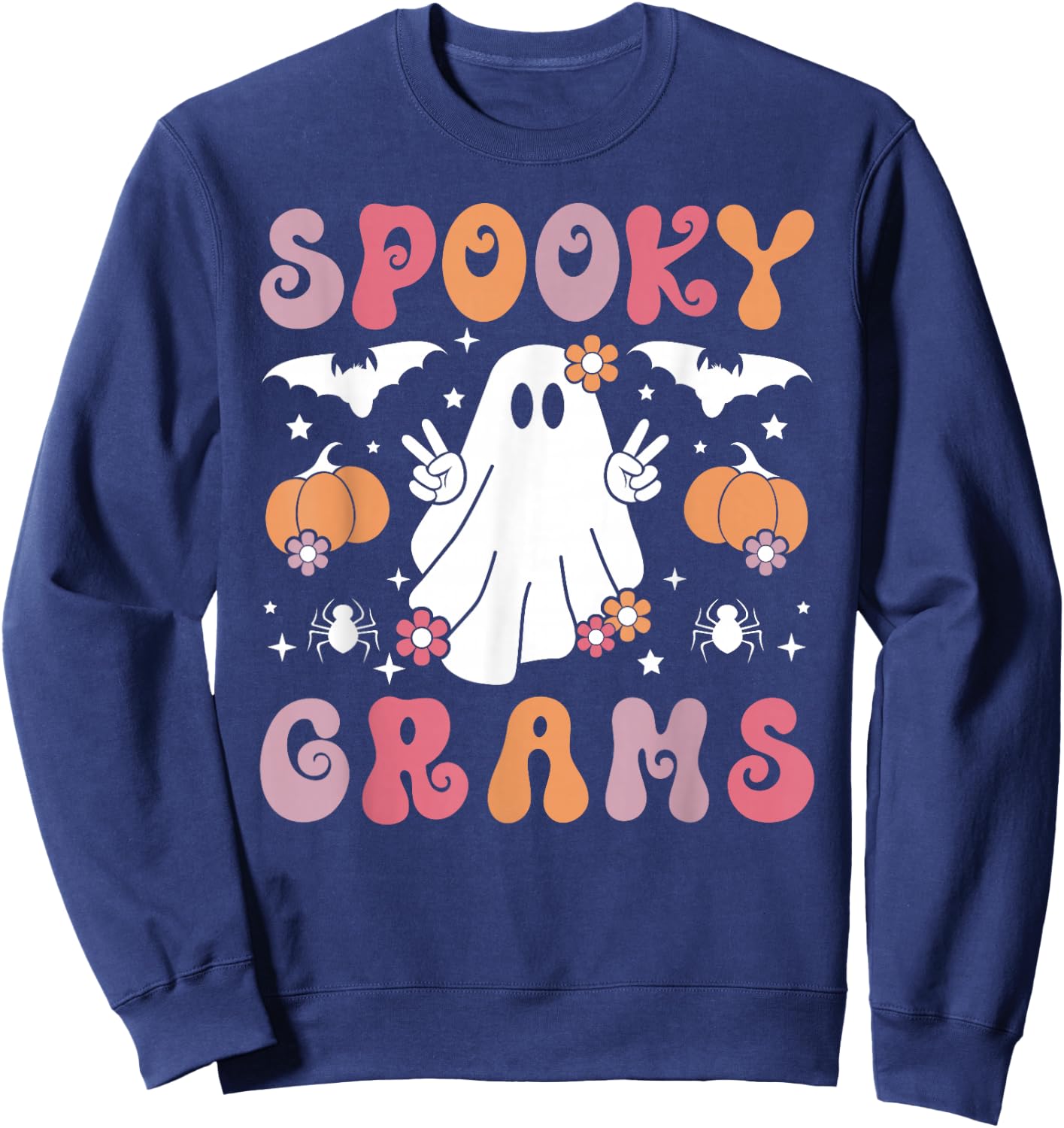 Spooky Grams Grandmother Halloween Grams Grandma Sweatshirt - Sweatshirt | Navy