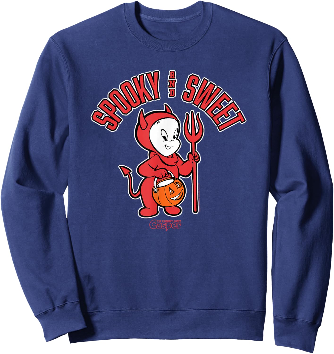 Casper the Friendly Ghost Halloween Spooky and Sweet Sweatshirt - Sweatshirt | Navy