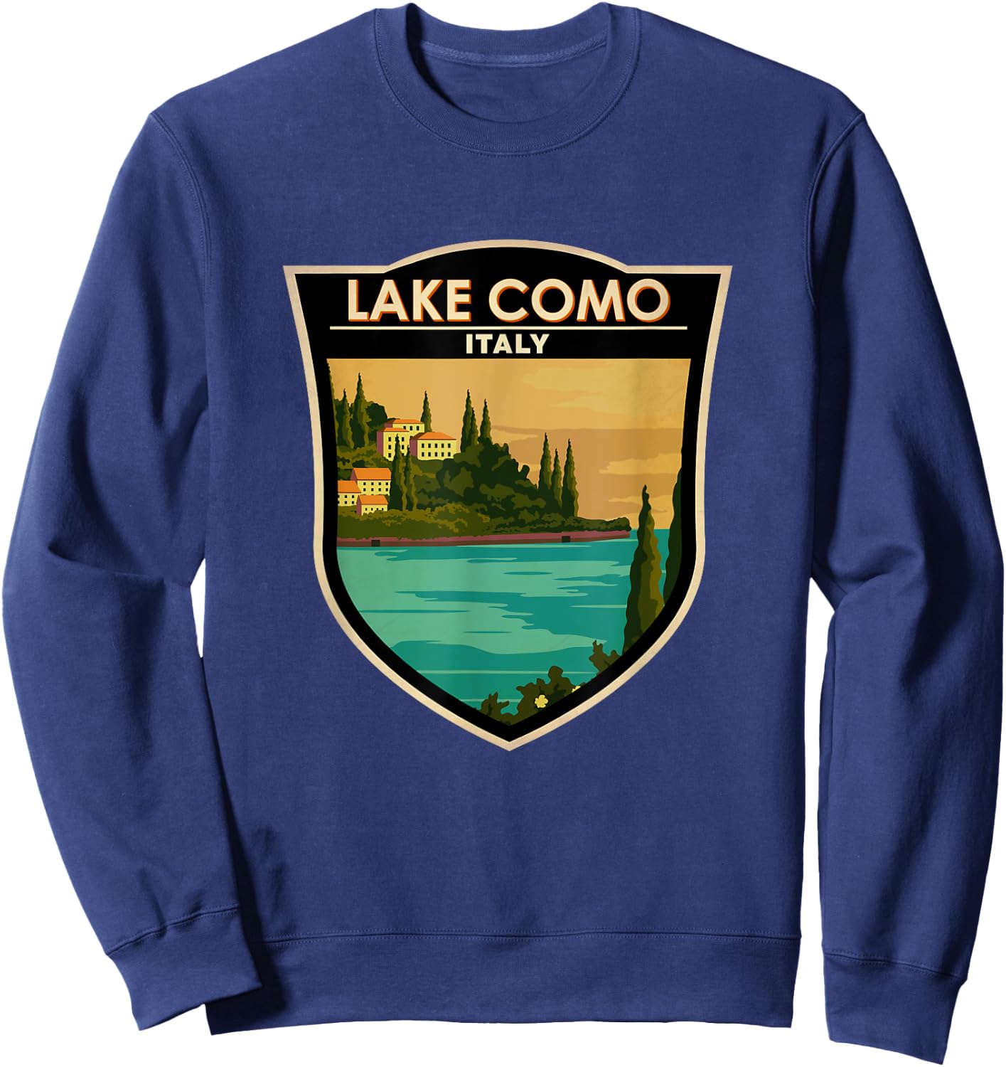 Lake Como Vacation Italy Vintage Sweatshirt - Sweatshirt | Navy