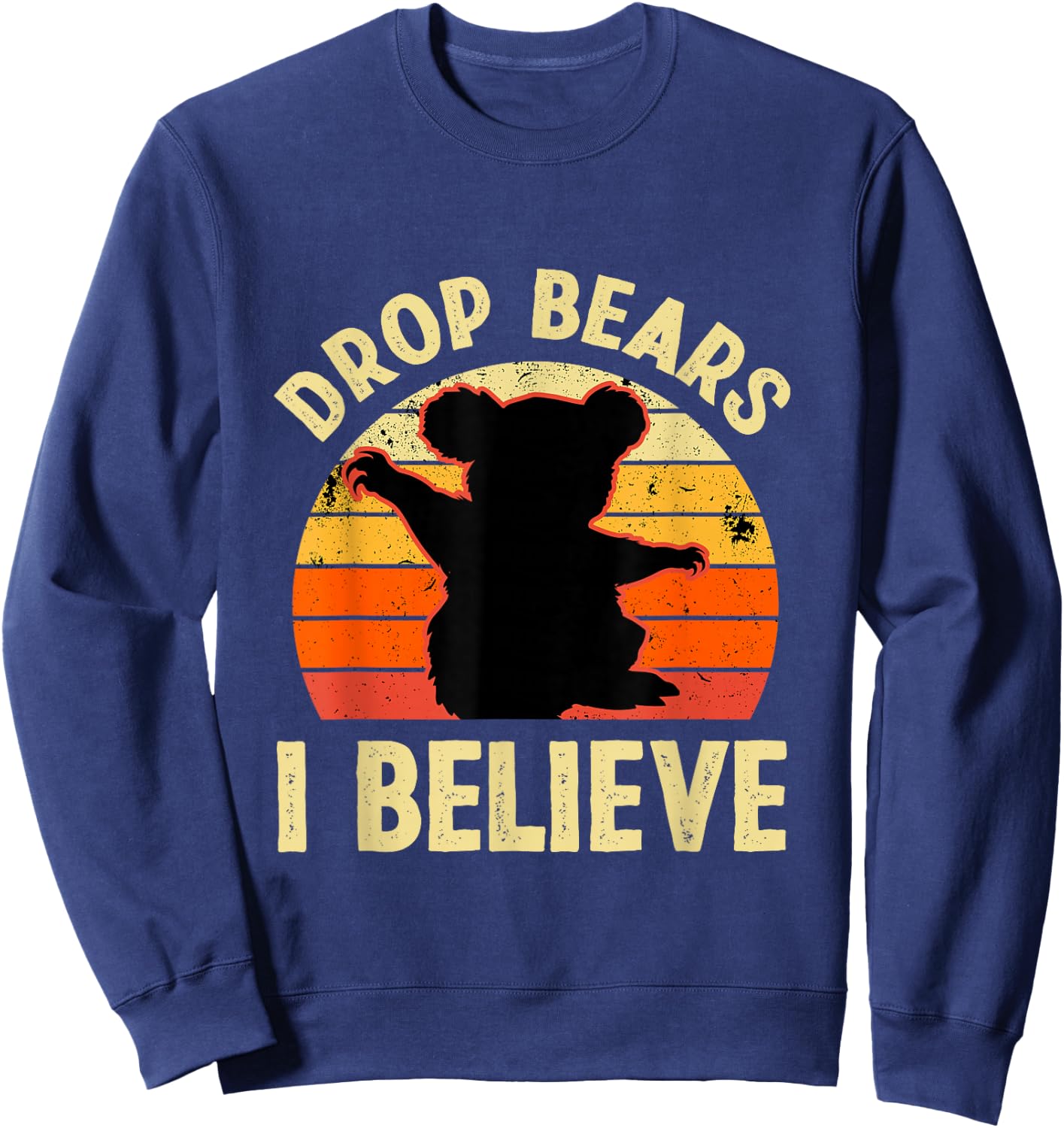 Australian Wild Koala Belief in Drop Bears Sweatshirt - Sweatshirt | Navy