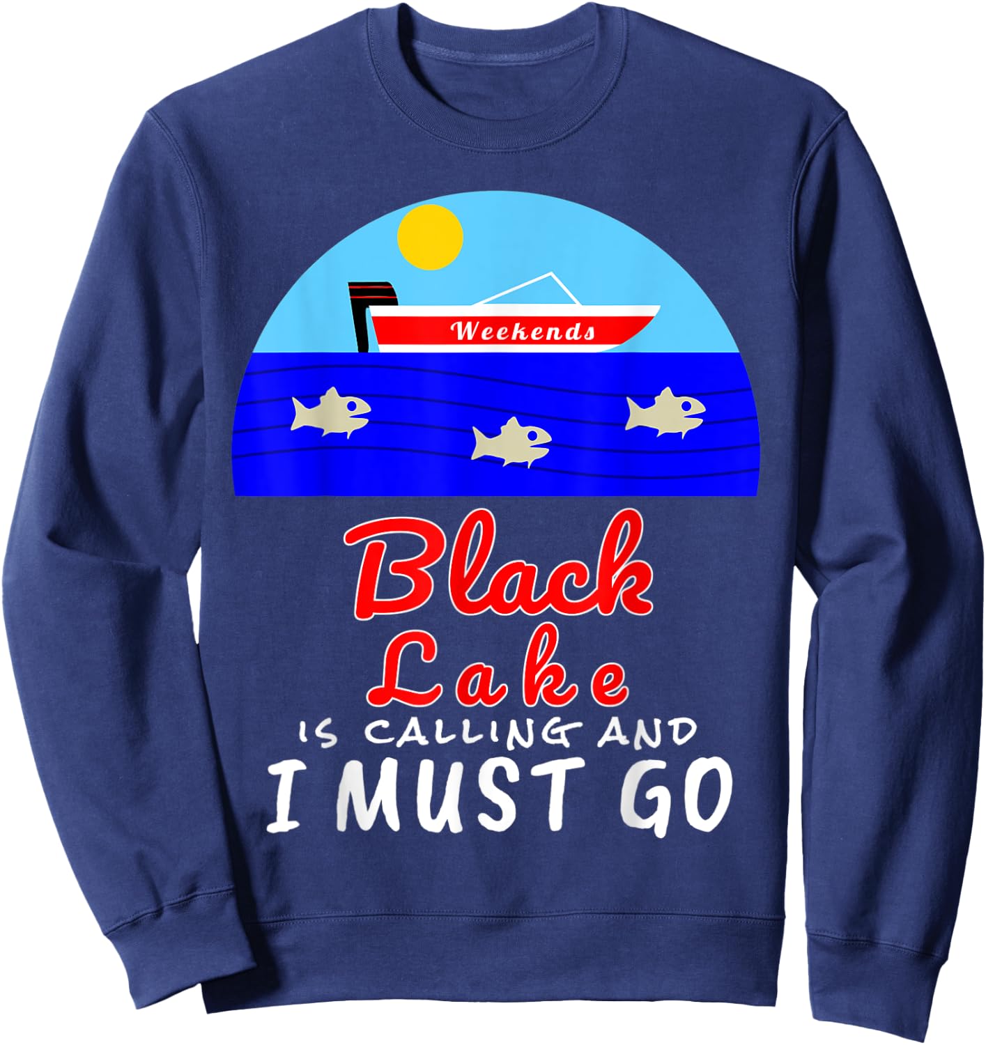 Black Lake Michigan Sweatshirt - Sweatshirt | Navy