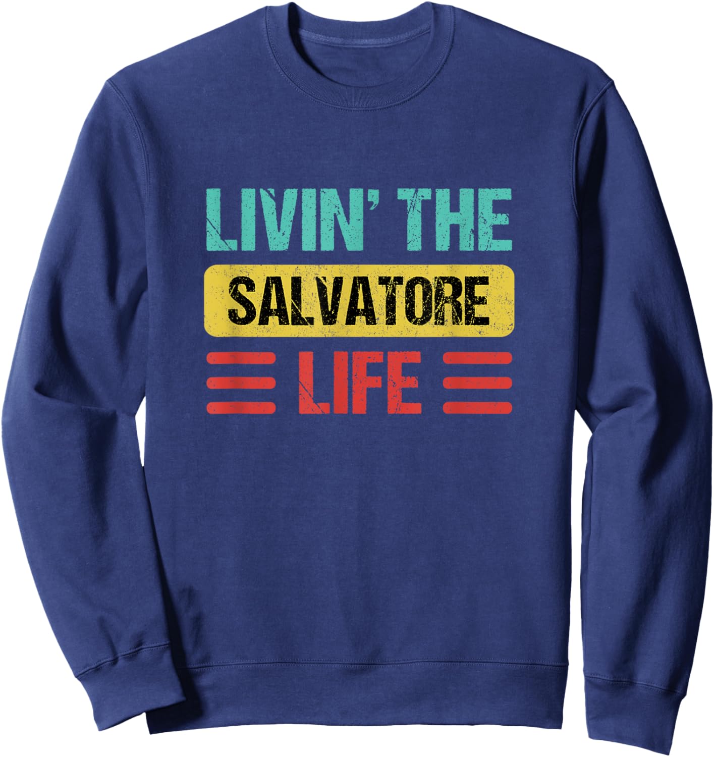 Salvatore Name Sweatshirt - Sweatshirt | Navy