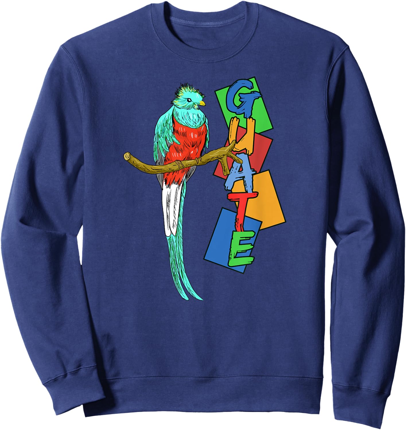 Guatemala Guate Quetzal National Bird Guatemalan Sweatshirt - Sweatshirt | Navy