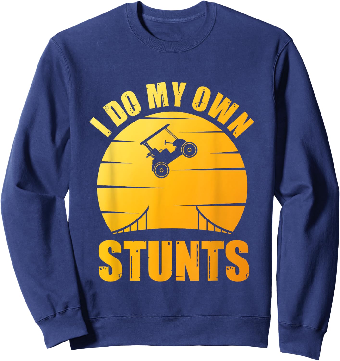 Best Golf Cart Art Women Kids Golf Cart Driver Sweatshirt - Sweatshirt | Navy