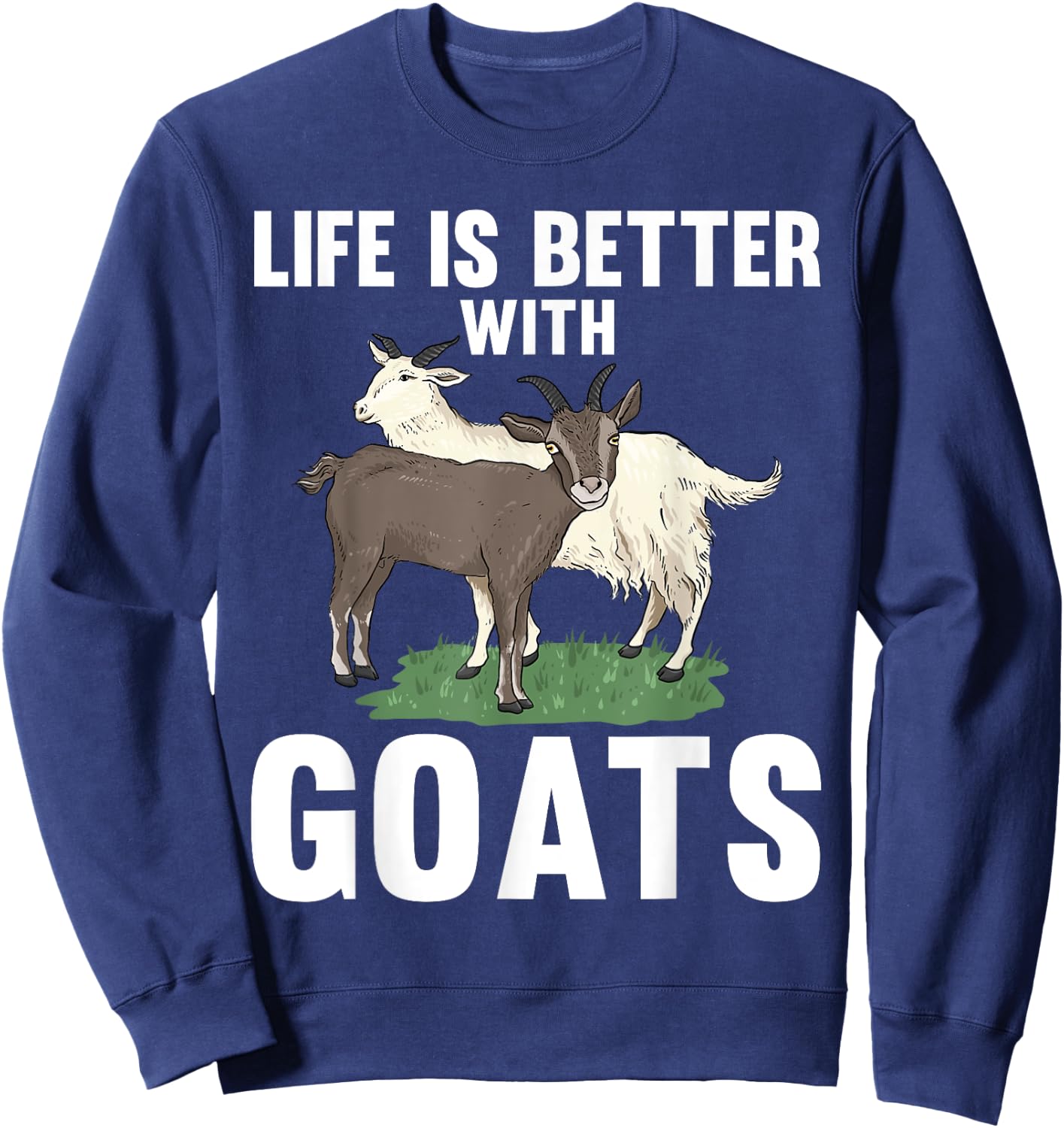 Cool Goats Women Goat Whisperer Nubian Animal Farmer Sweatshirt - Sweatshirt | Navy