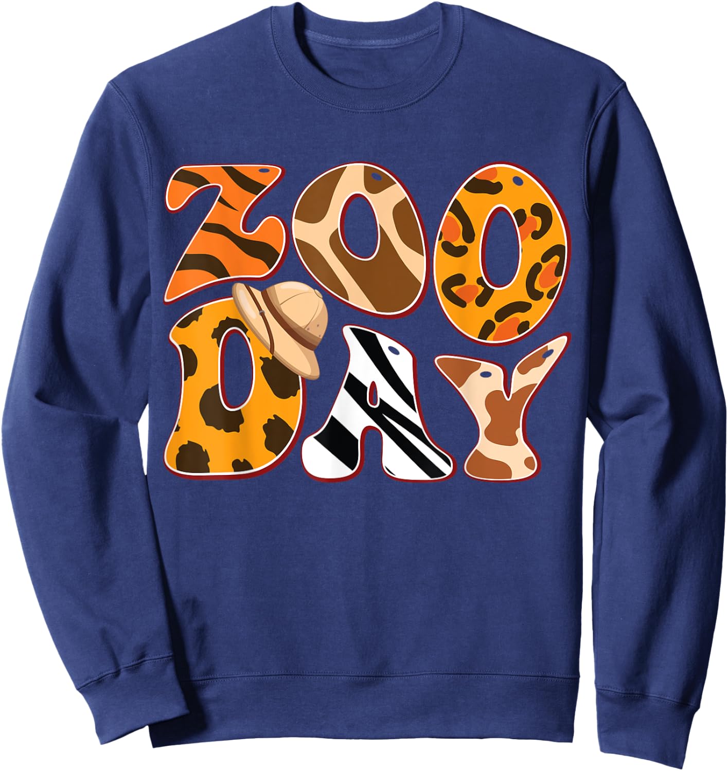 Zoo Day Family First Zoo Field Trip Safari Squad Matching Sweatshirt - Sweatshirt | Navy